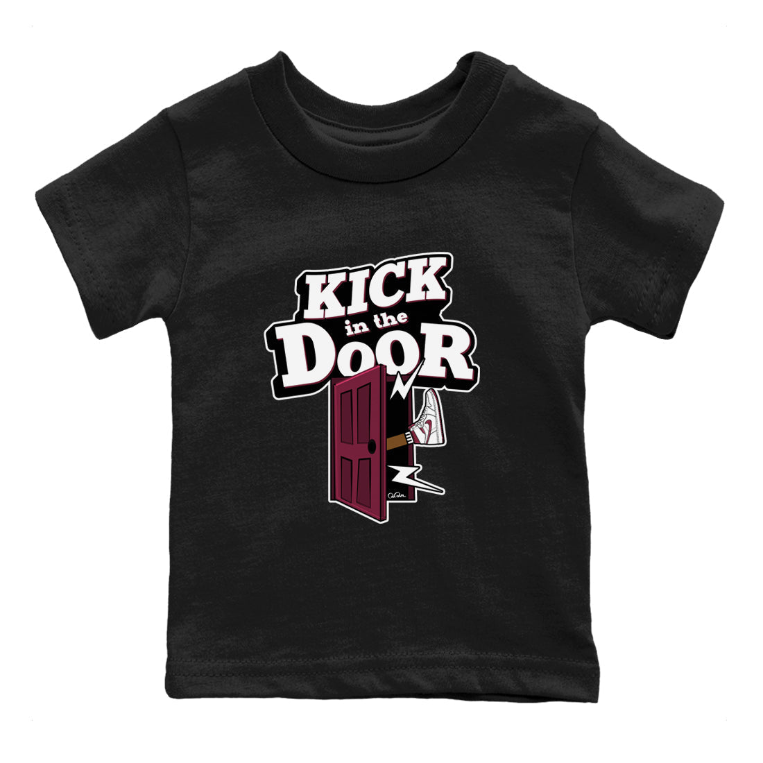 Kick In The Door snkmatch Tee Kids - Air Jordan 1 Metallic Burgundy