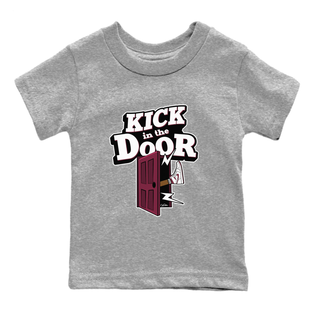 Kick In The Door snkmatch Tee Kids - Air Jordan 1 Metallic Burgundy