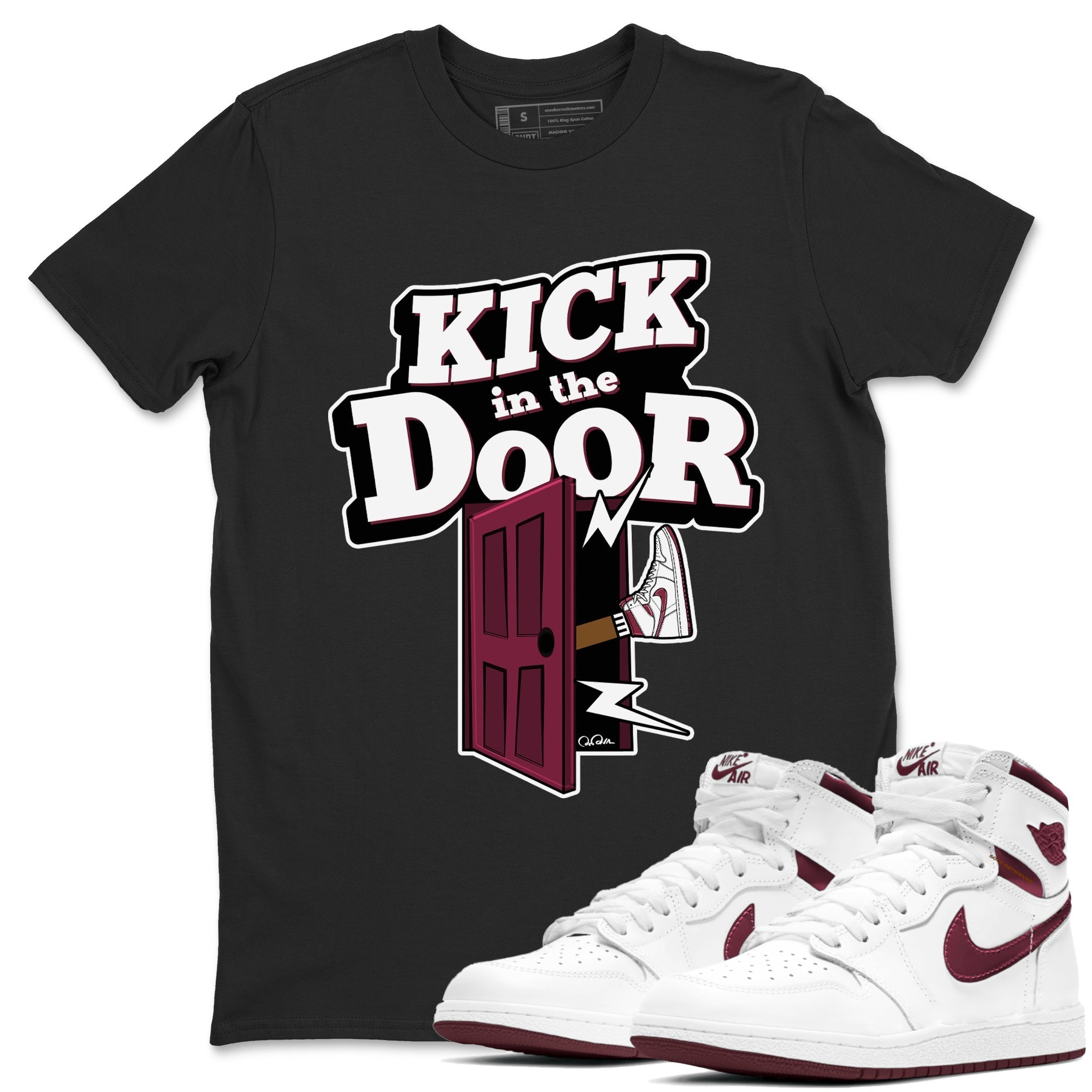 Kick In The Door snkmatch Tee - Air Jordan 1 Metallic Burgundy