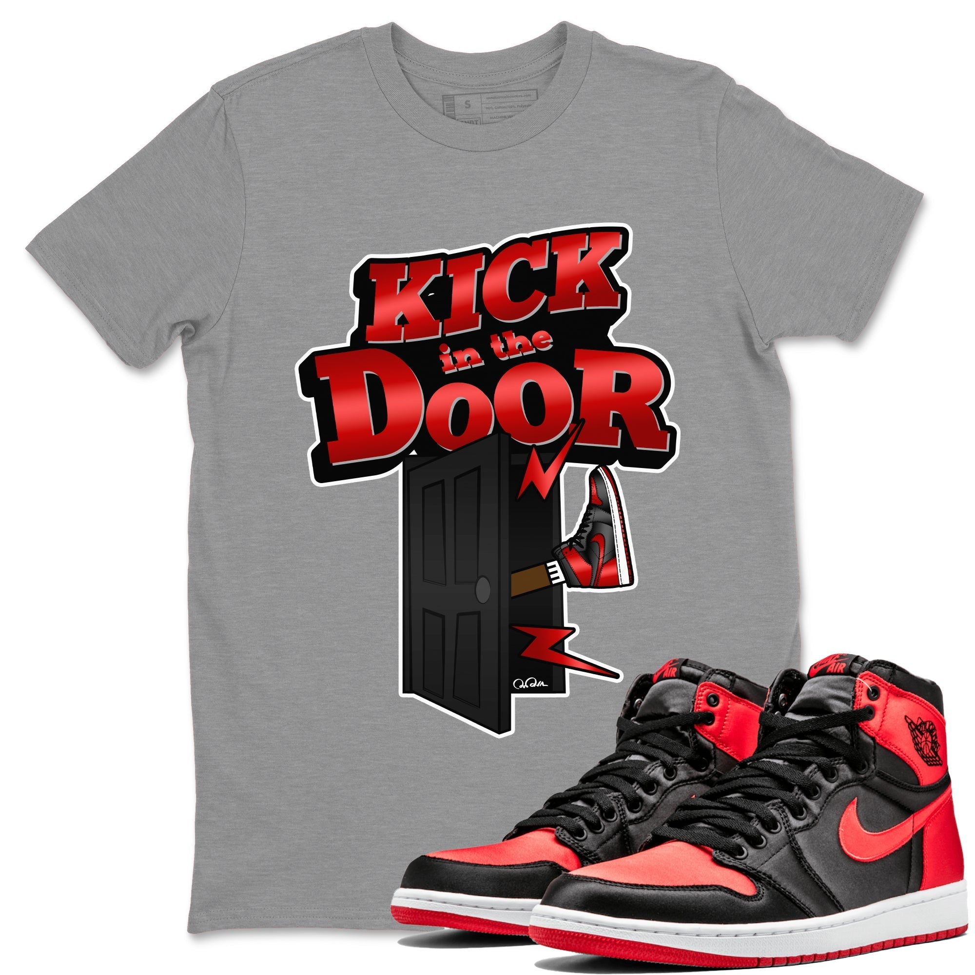 Kick In The Door Unisex Tops - Air Jordan 1 Satin Bred