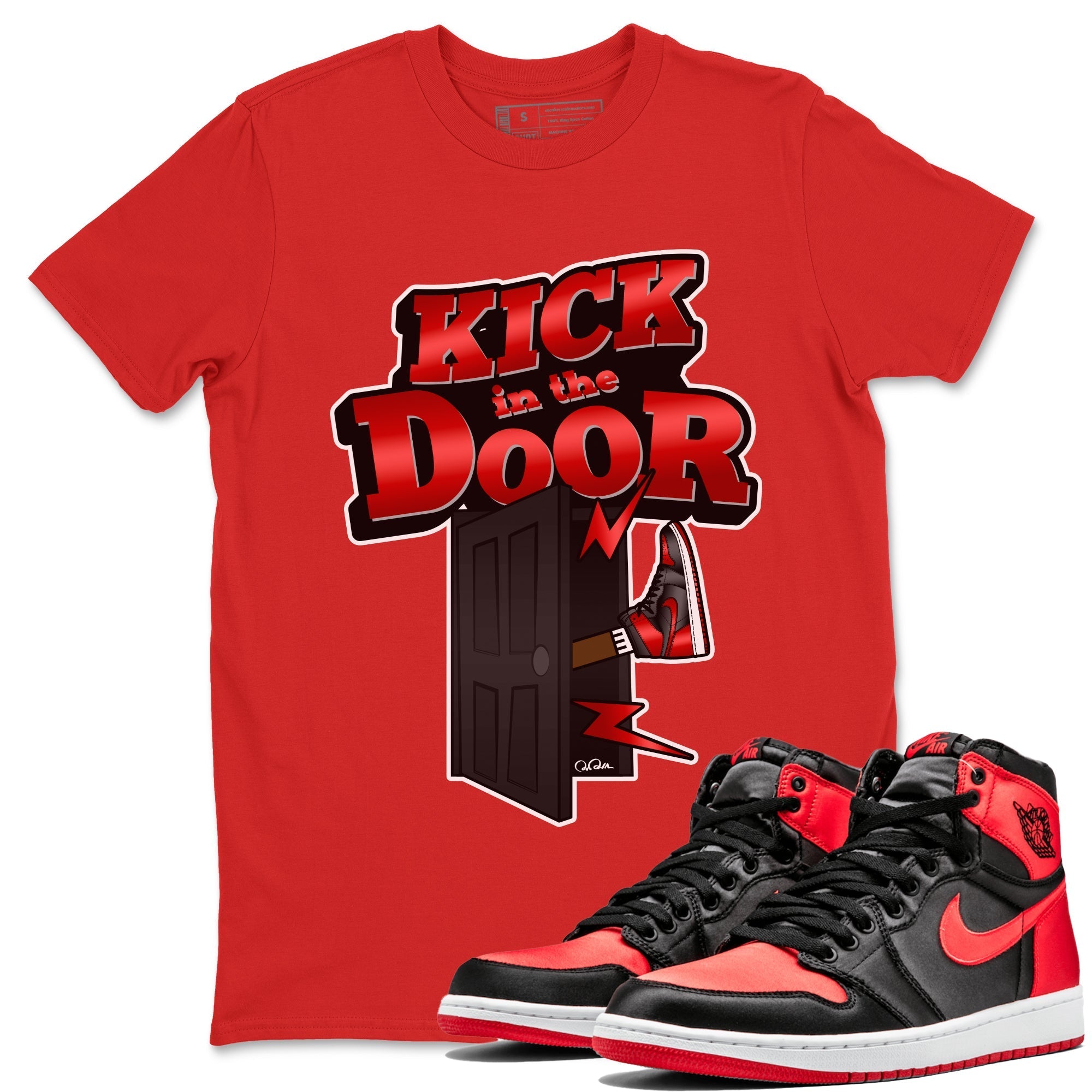 Kick In The Door Unisex Tops - Air Jordan 1 Satin Bred