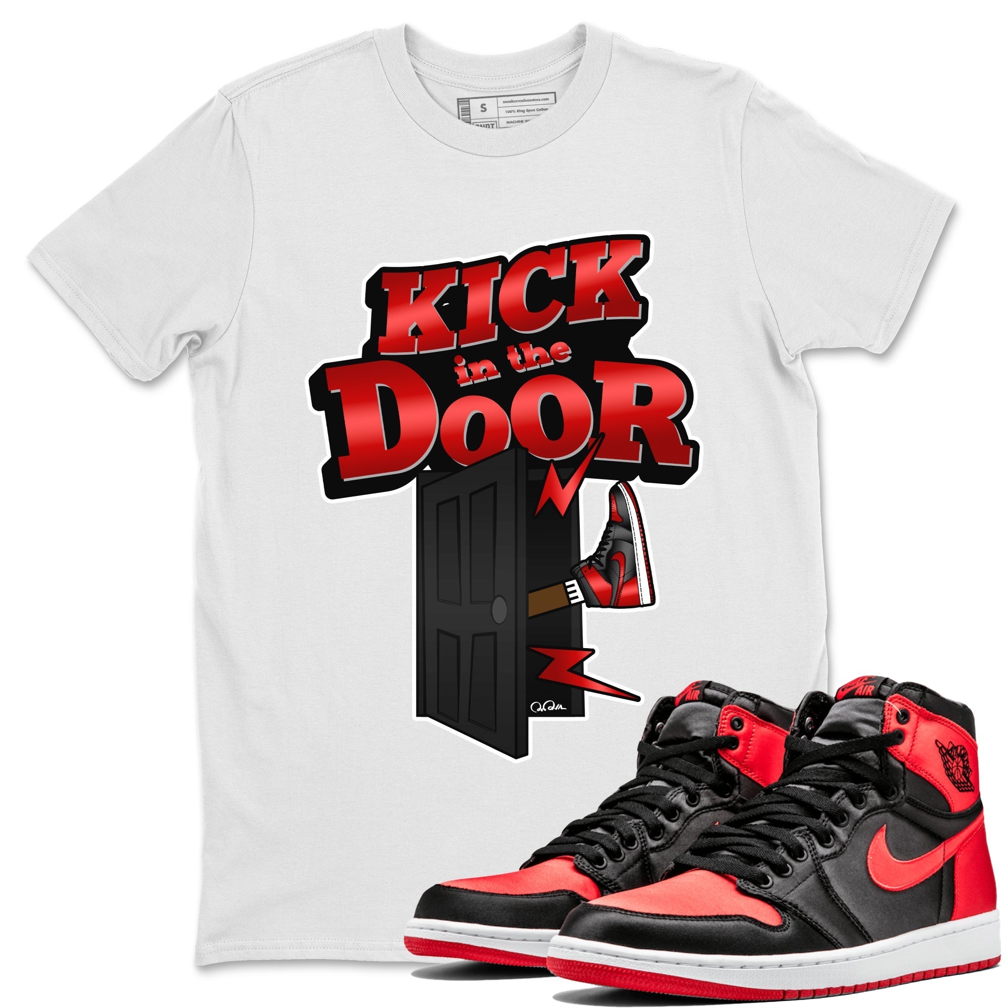 Kick In The Door Unisex Tops - Air Jordan 1 Satin Bred