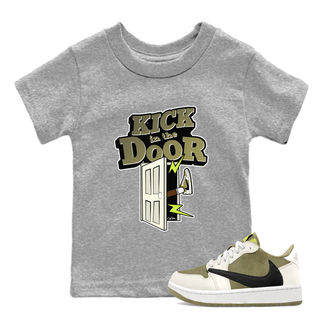 Kick In The Door snkmatch Tee Kids - Air Jordan 1 Travis Scott Golf