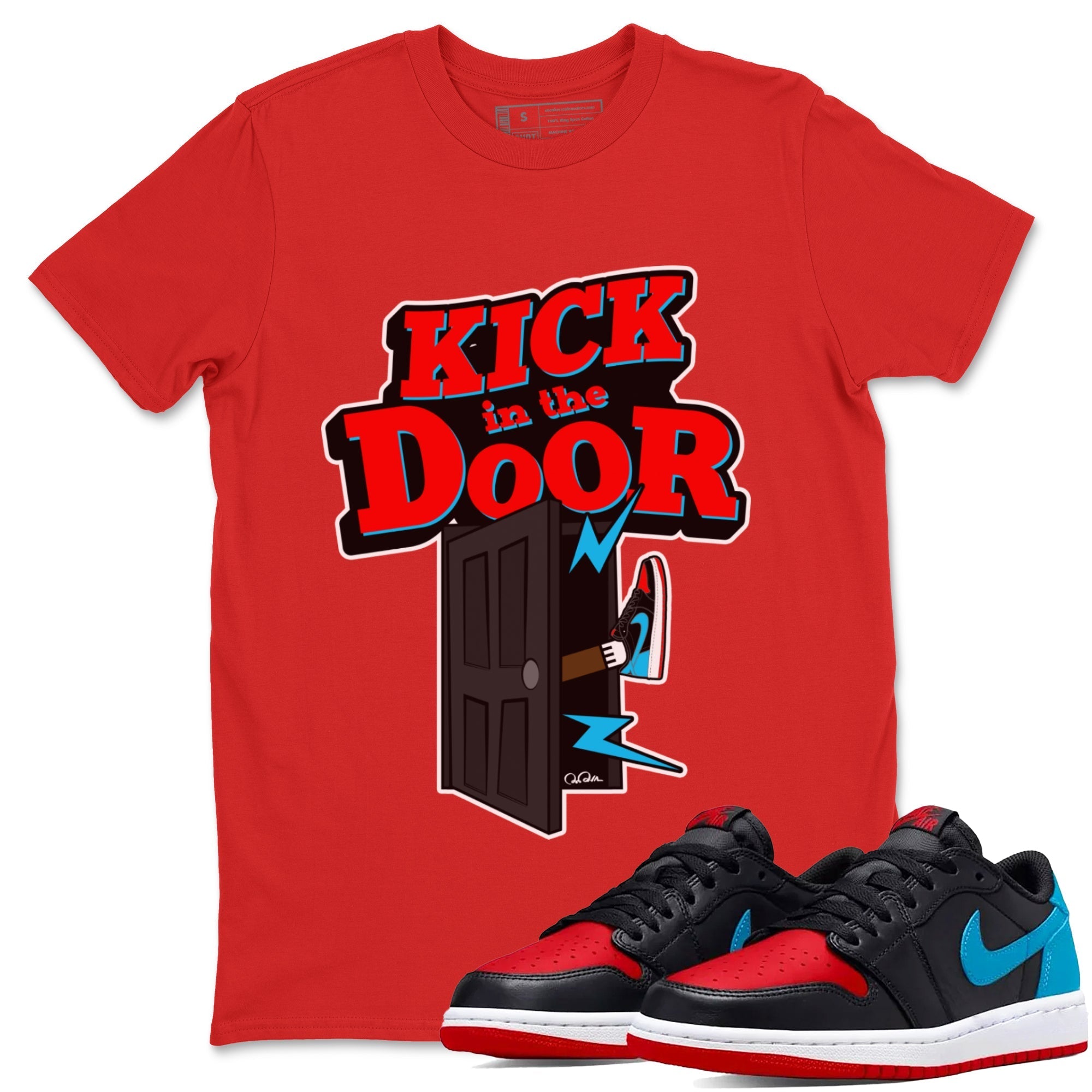 Kick In The Door Unisex Tops - Air Jordan 1 UNC to Chicago