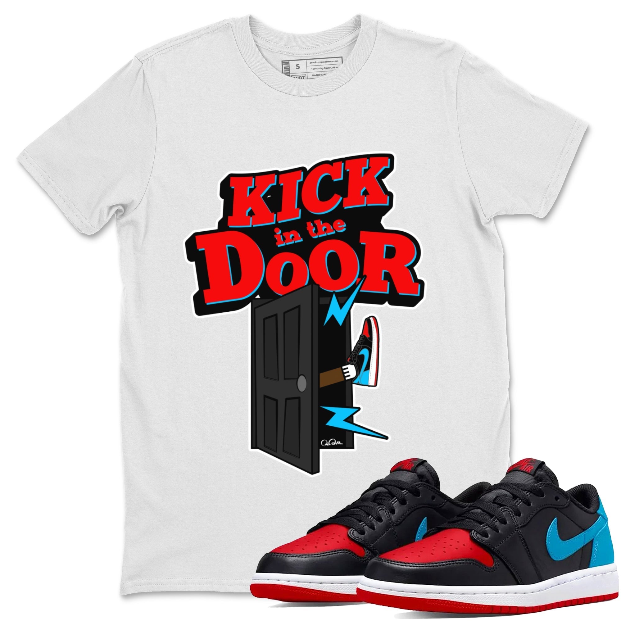 Kick In The Door Unisex Tops - Air Jordan 1 UNC to Chicago