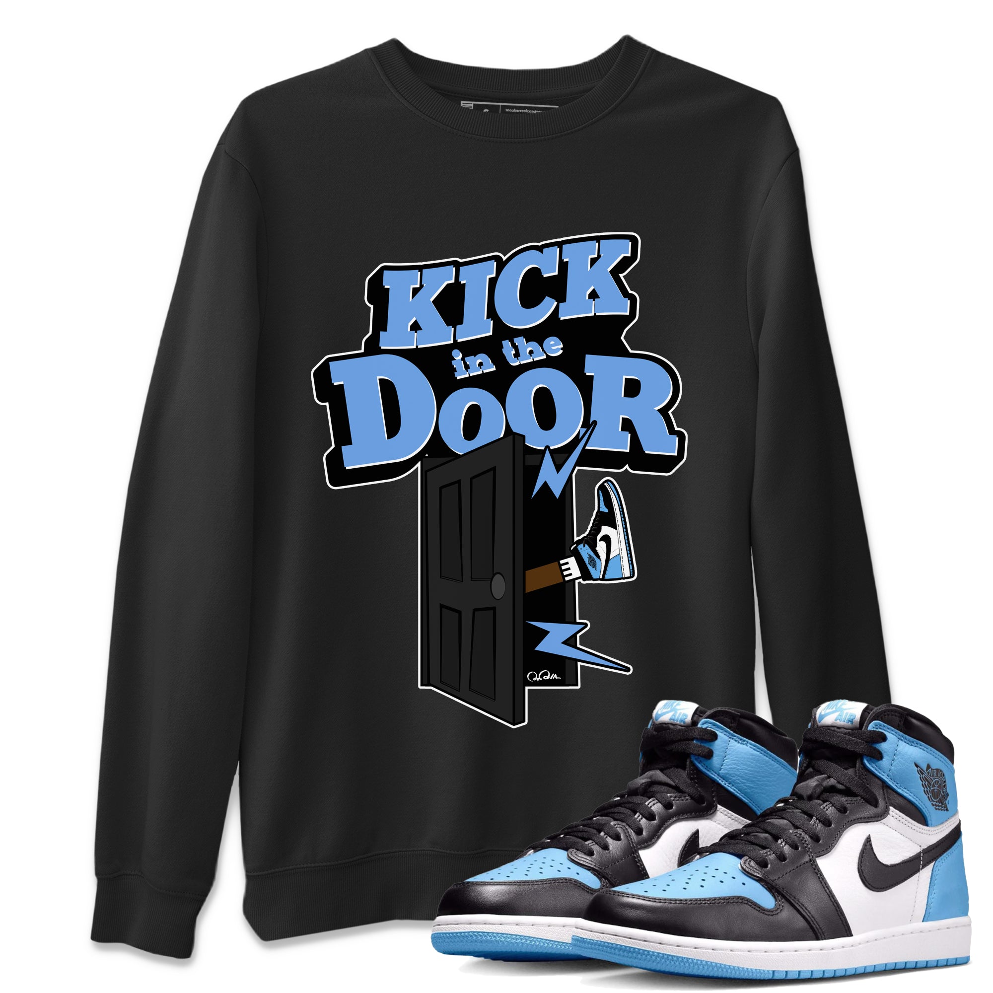 Kick In The Door Unisex Tops - Air Jordan 1 UNC Toe