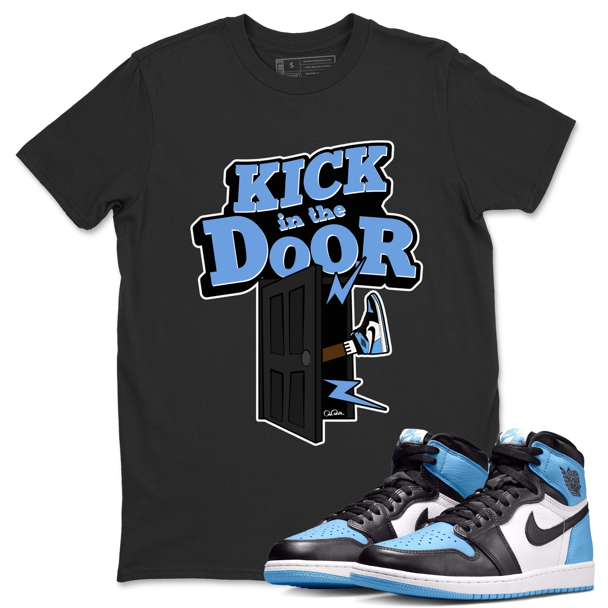 Kick In The Door Unisex Tops - Air Jordan 1 UNC Toe