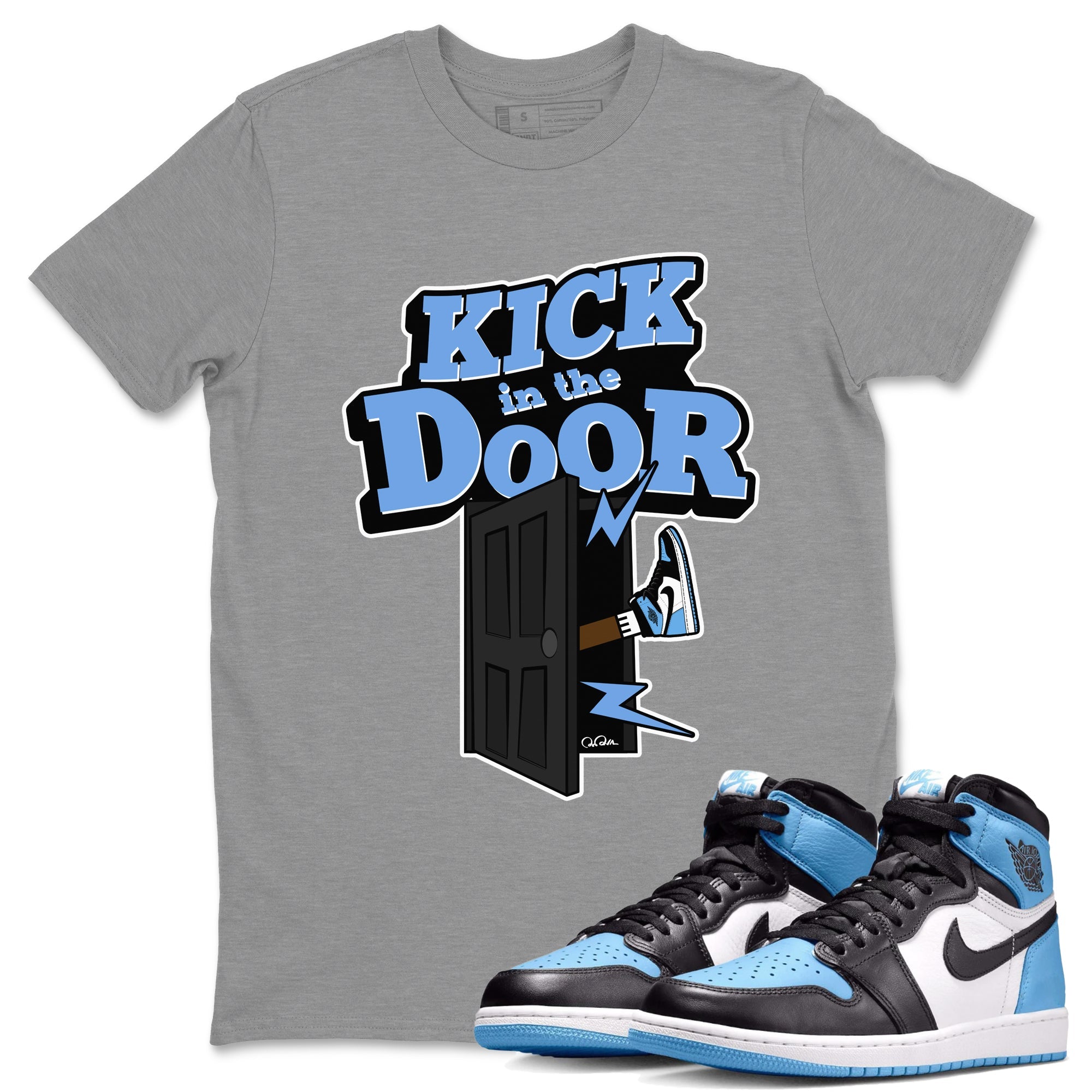 Kick In The Door Unisex Tops - Air Jordan 1 UNC Toe