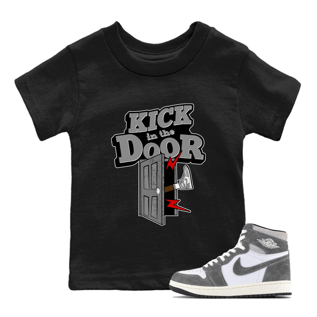 Kick In The Door Kids Tops - Air Jordan 1 Washed Heritage