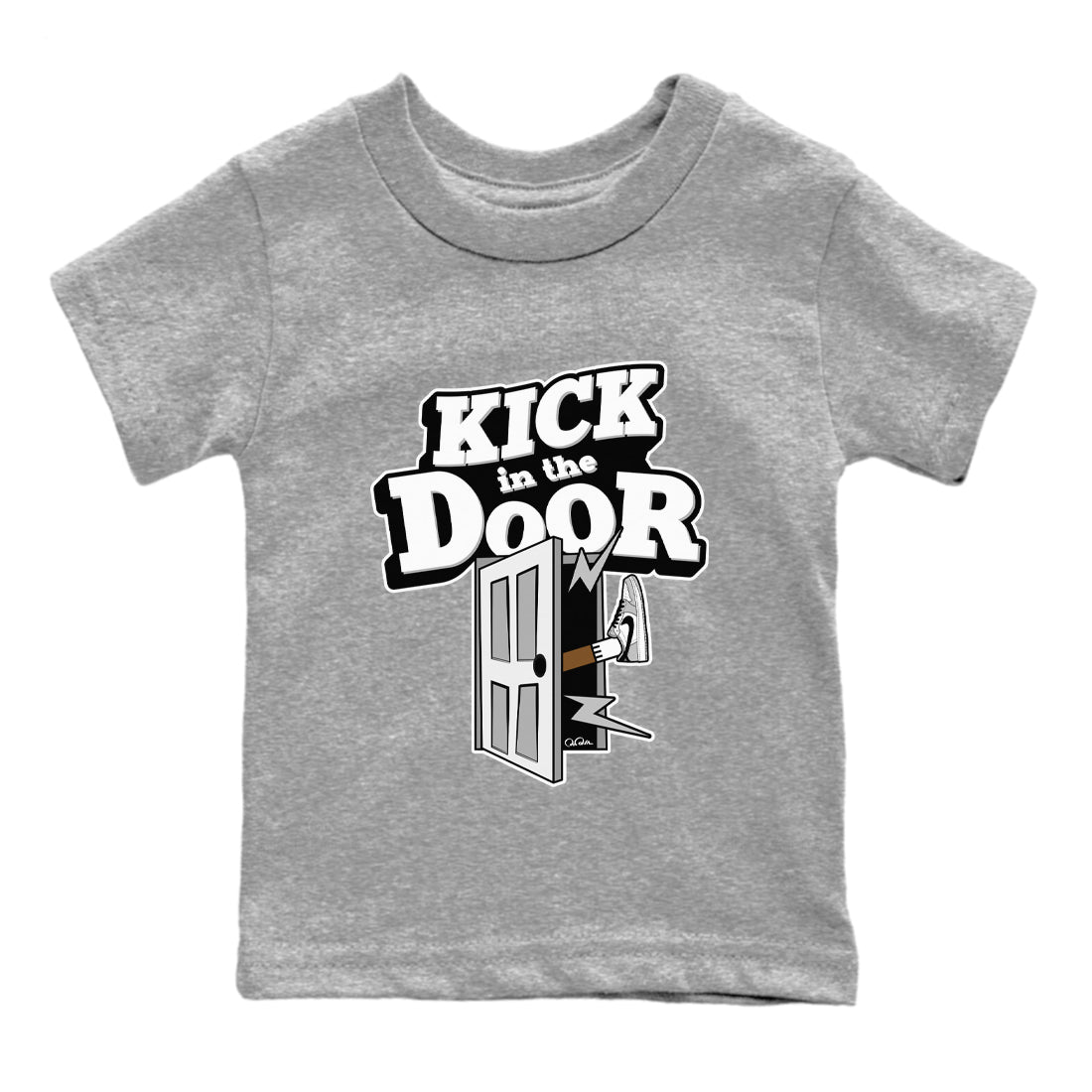 Kick In The Door snkmatch Tees Kids - Air Jordan 1 Wolf Grey