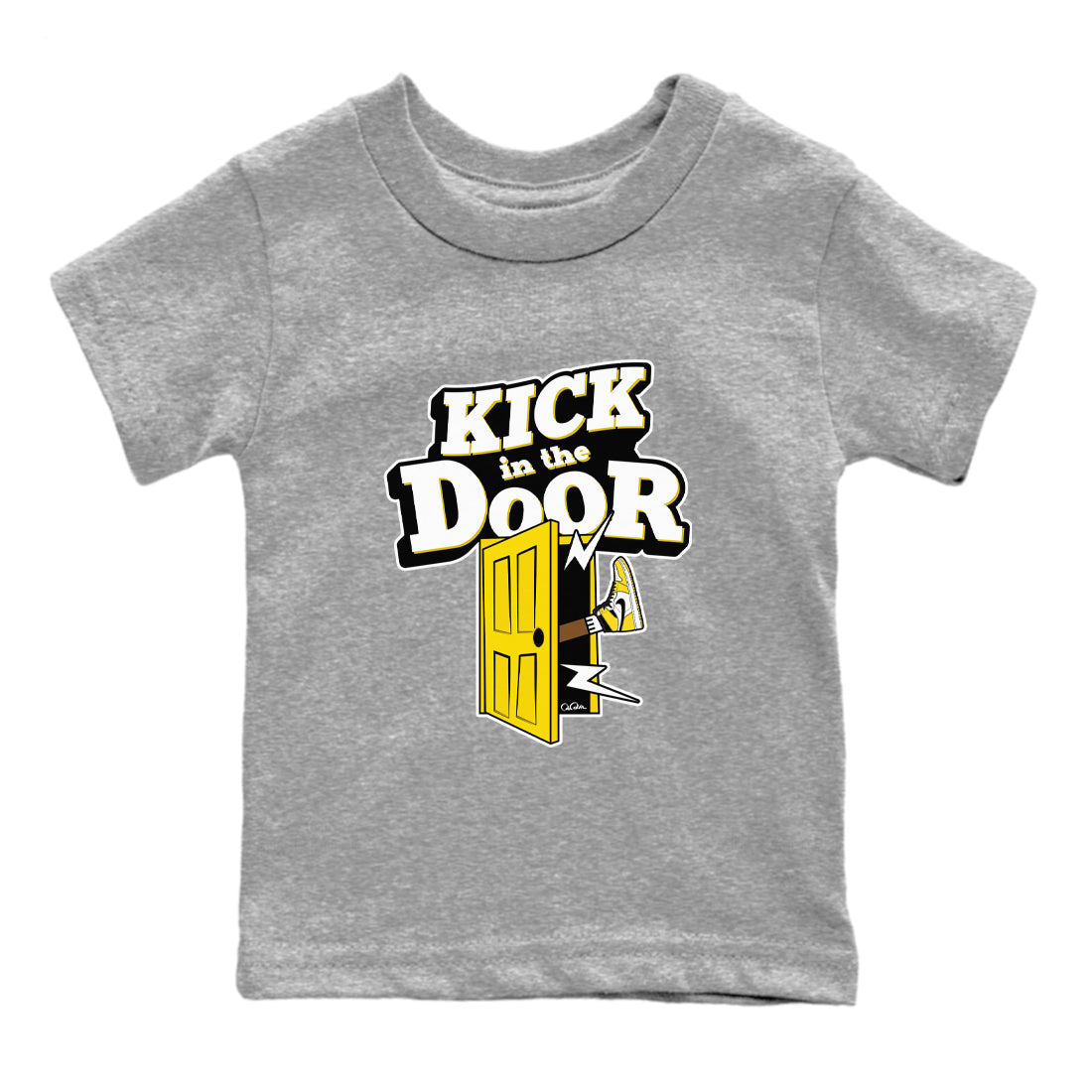 Kick In The Door snkmatch Tees Kids - Air Jordan 1 Yellow Ochre