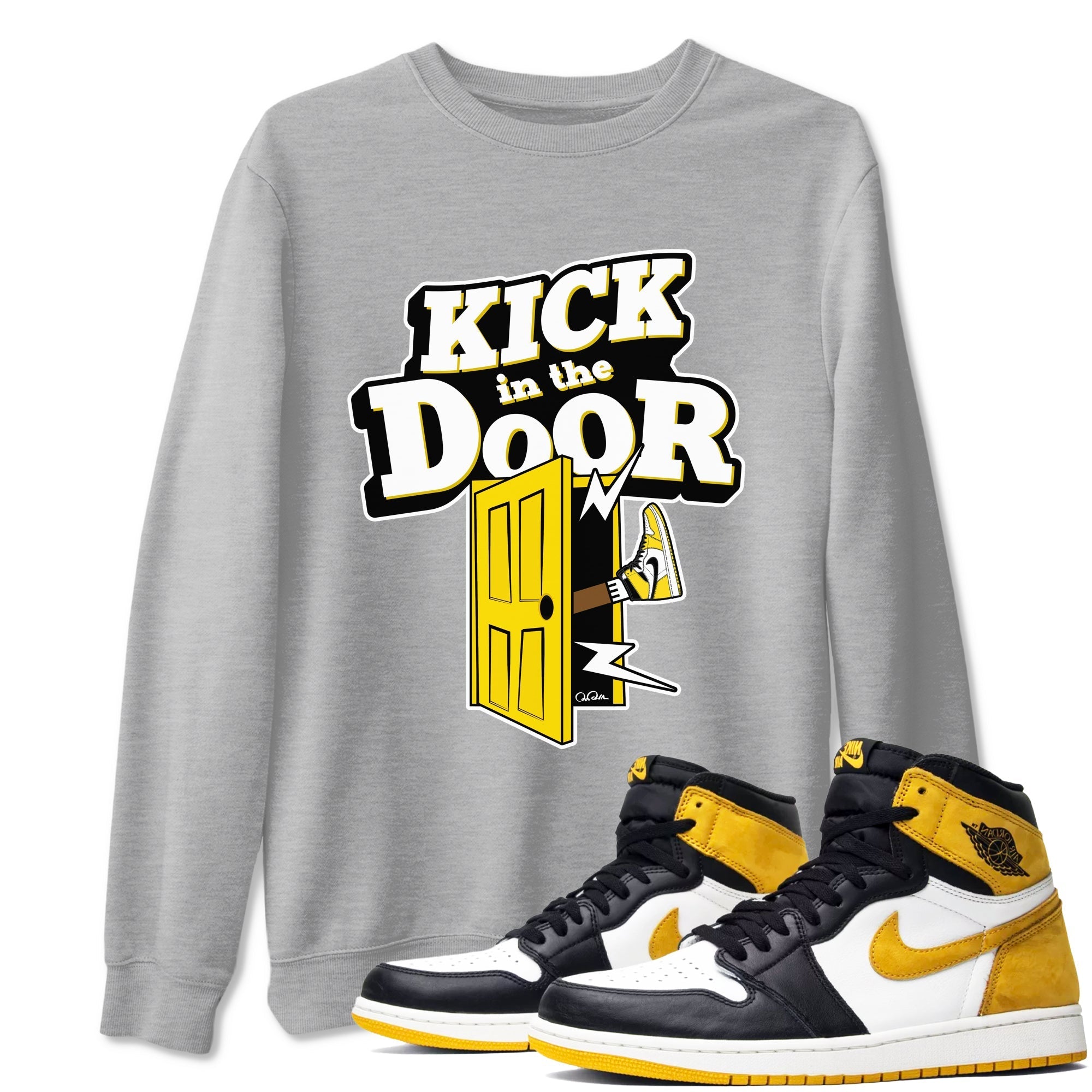 Kick In The Door snkmatch Tees - Air Jordan 1 Yellow Ochre
