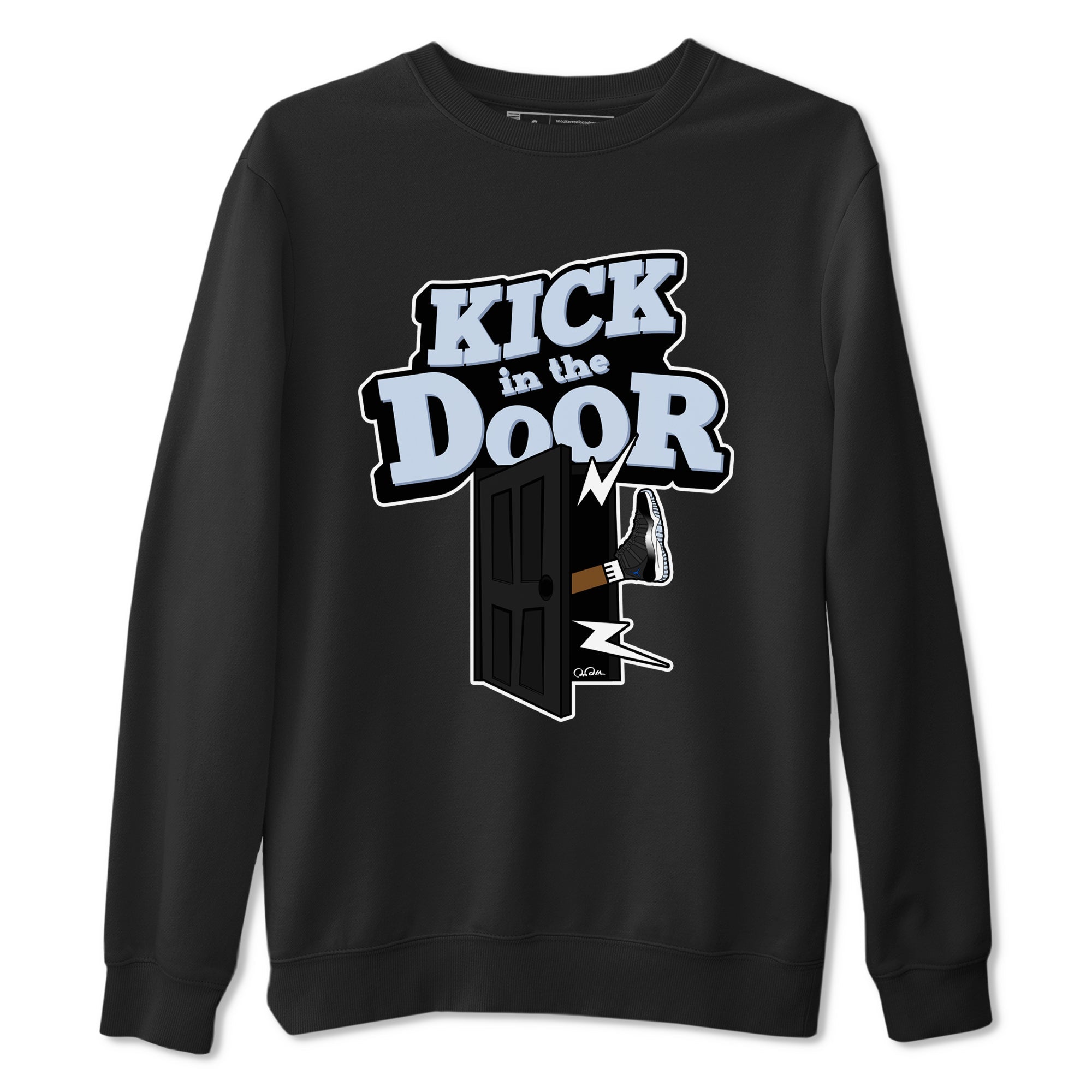 Kick In The Door snkmatch Tee - Air Jordan 11 Black and Varsity Royal