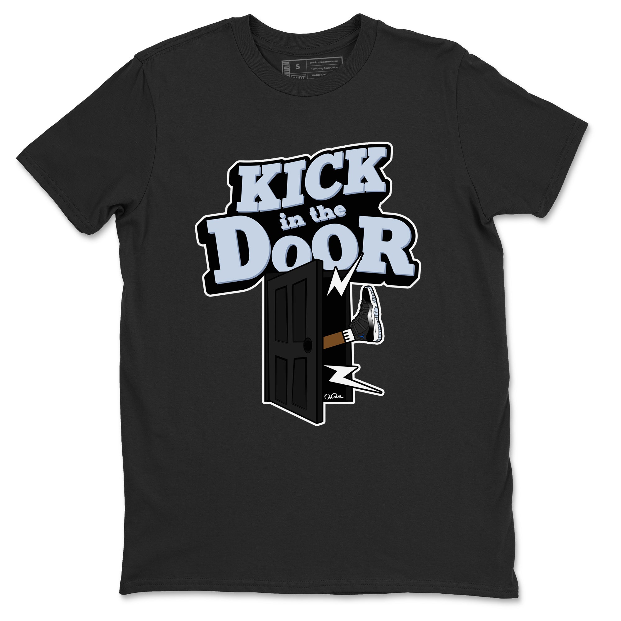 Kick In The Door snkmatch Tee - Air Jordan 11 Black and Varsity Royal