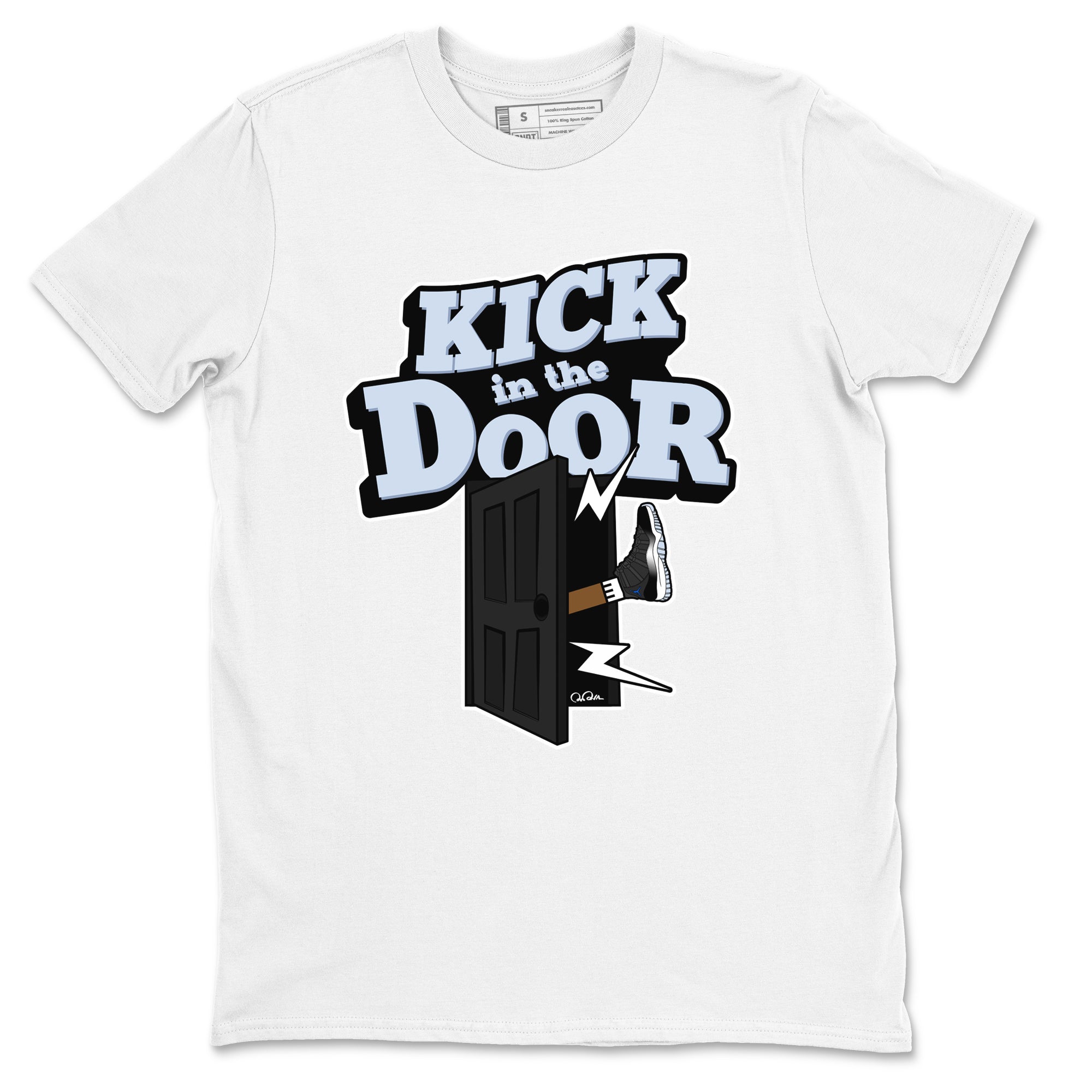 Kick In The Door snkmatch Tee - Air Jordan 11 Black and Varsity Royal