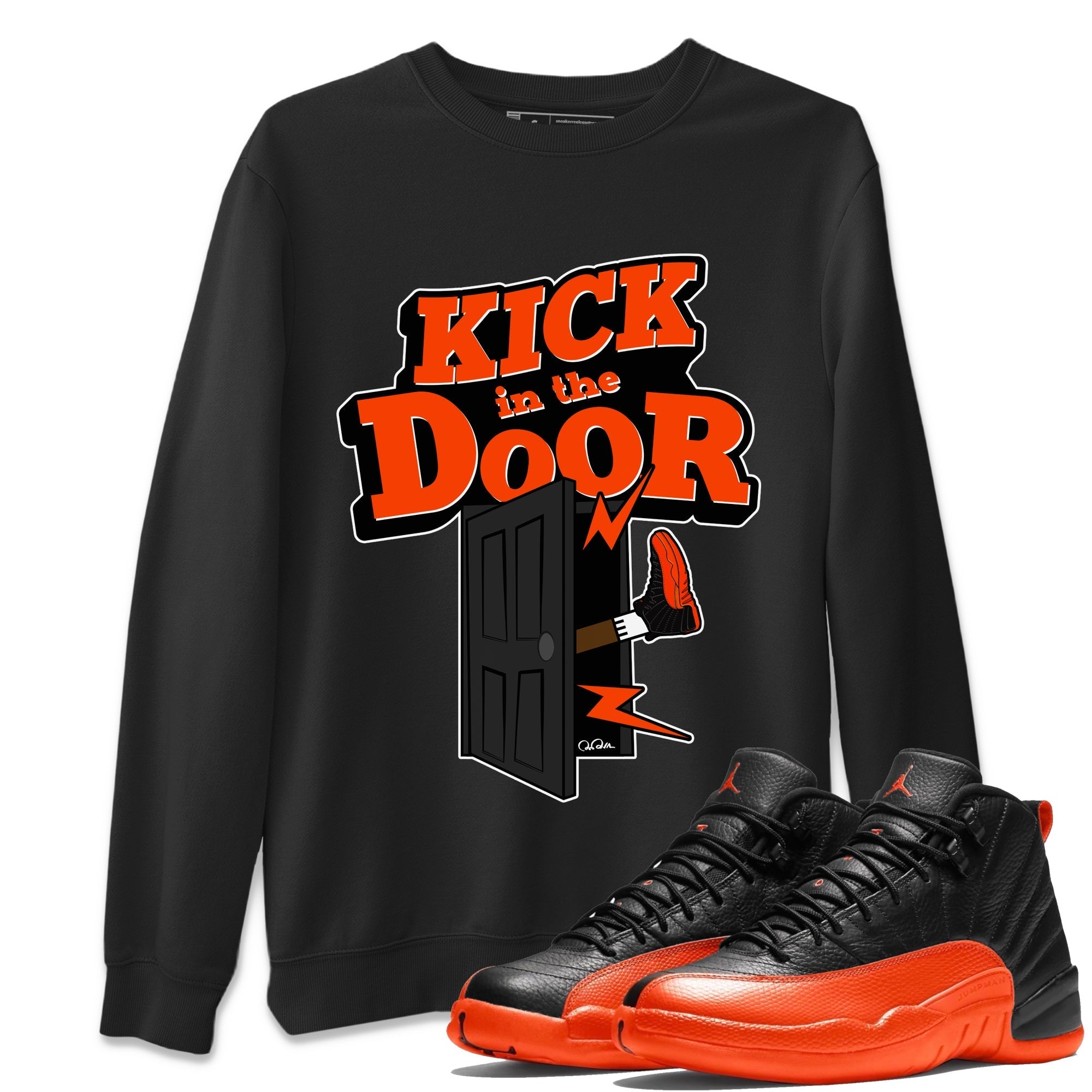 Kick In The Door Unisex Tops - Air Jordan 12 Brilliant Orange