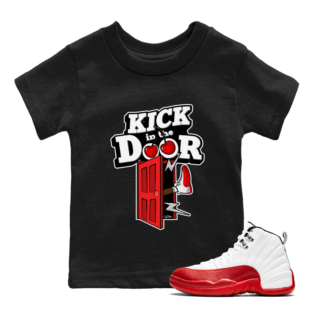 Kick In The Door Kids Tops - Air Jordan 12 Cherry
