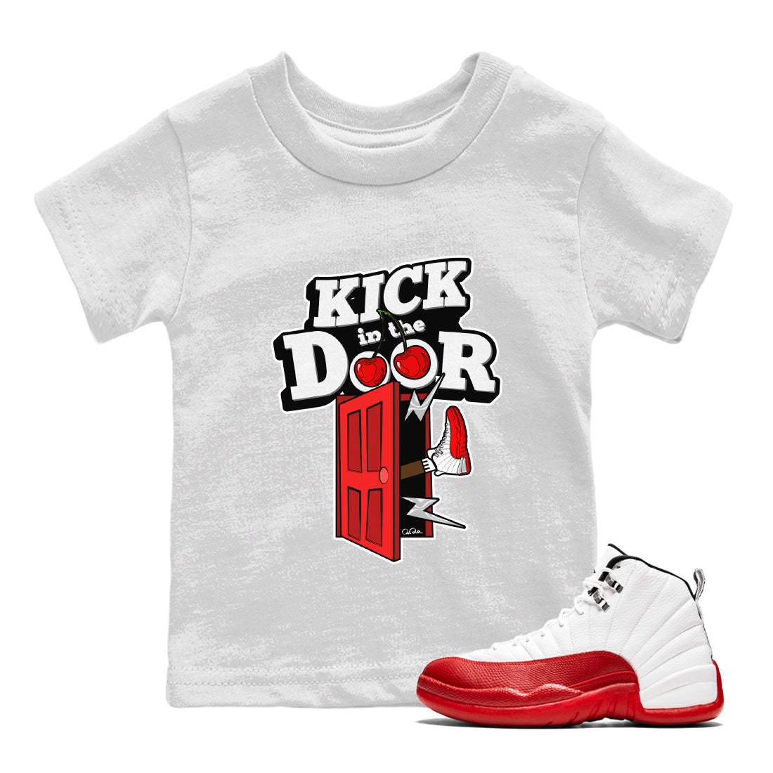 Kick In The Door Kids Tops - Air Jordan 12 Cherry
