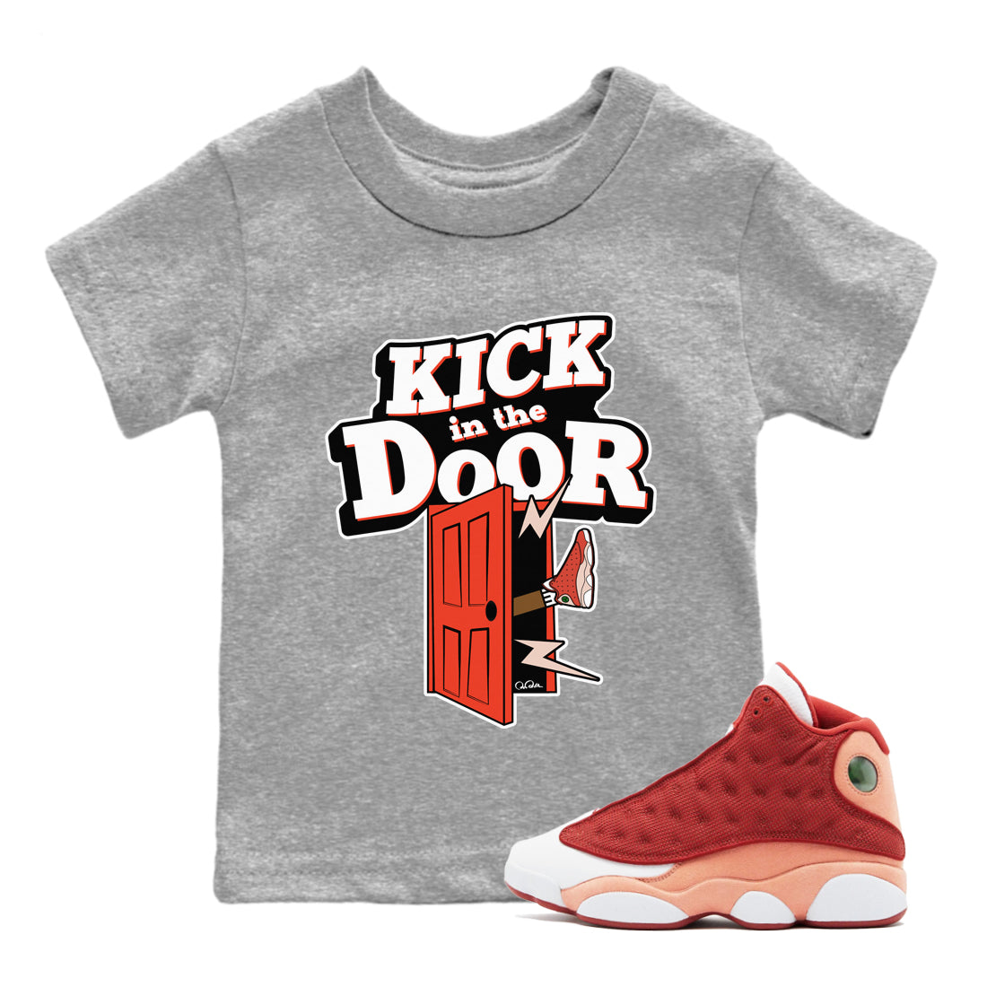 Kick In The Door snkmatch Tees Kids - Air Jordan 13 Dune Red