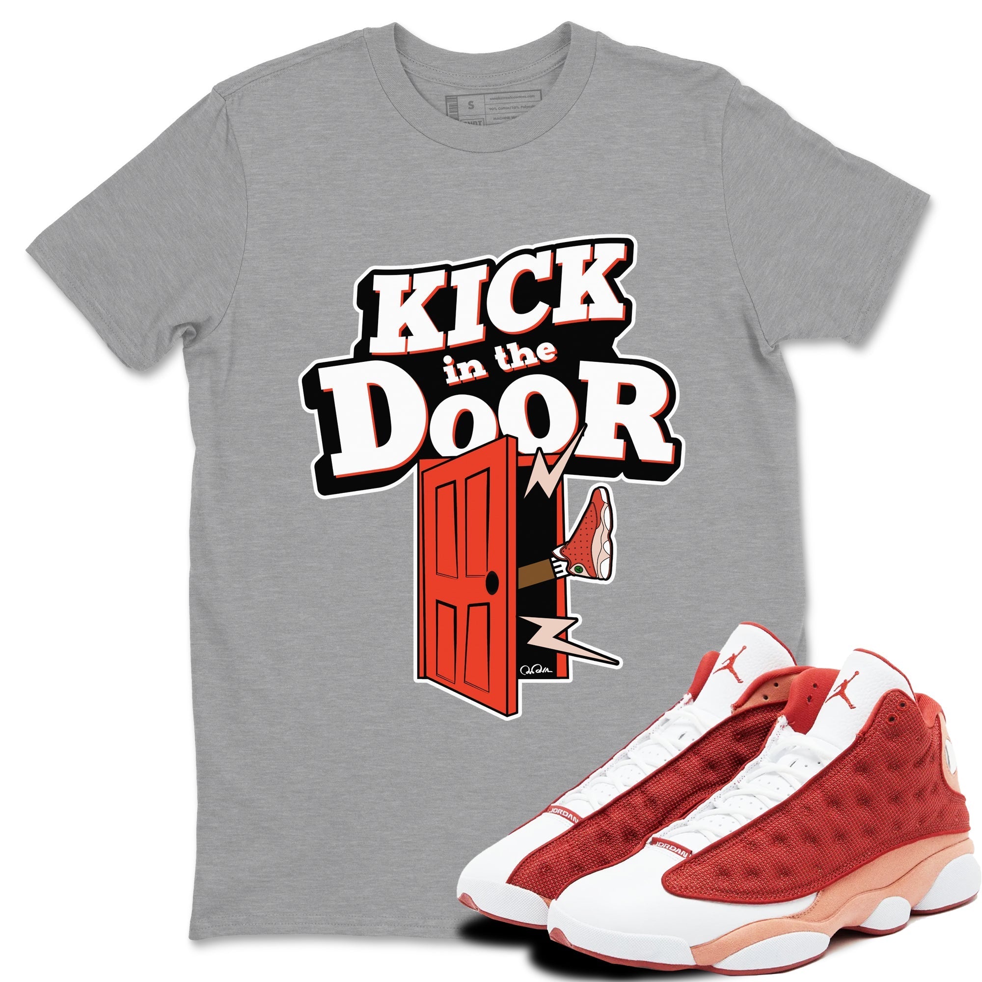 Kick In The Door snkmatch Tees - Air Jordan 13 Dune Red