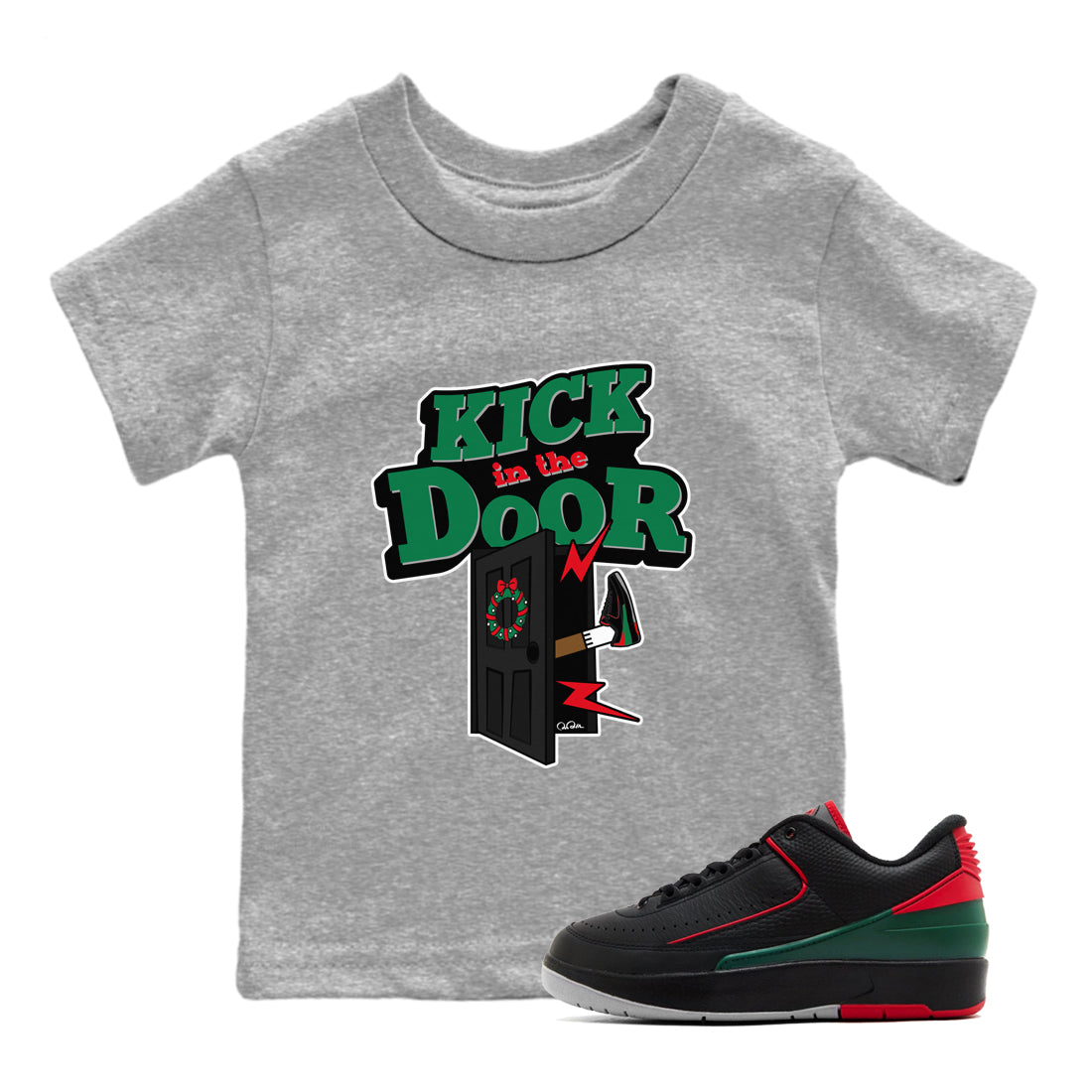Kick In The Door snkmatch Tee Kids - Air Jordan 2 Christmas