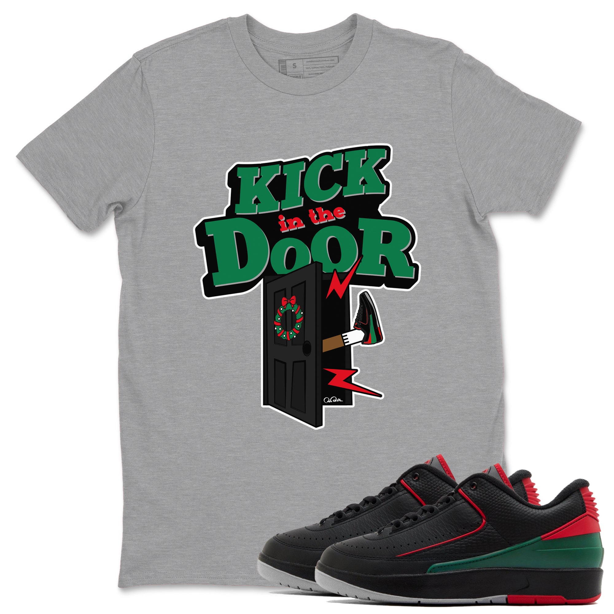 Kick In The Door snkmatch Tee - Air Jordan 2 Christmas