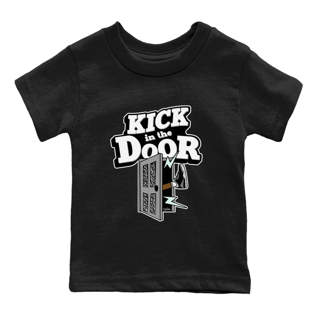 Kick In The Door snkmatch Tees Kids - Air Jordan 3 Green Glow