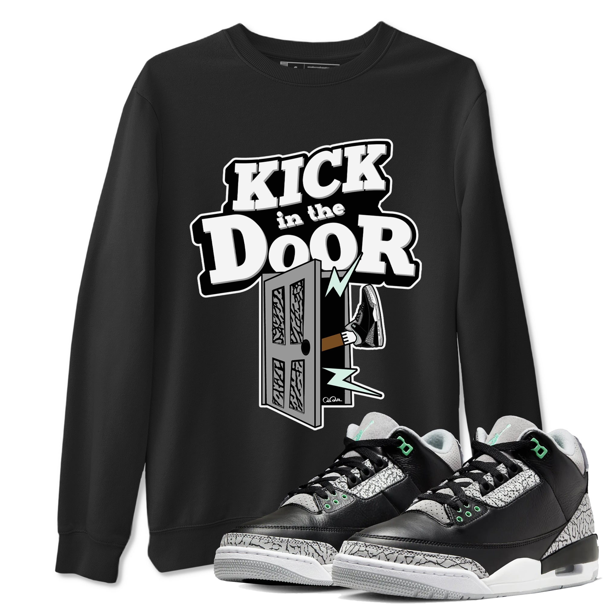 Kick In The Door snkmatch Tees - Air Jordan 3 Green Glow