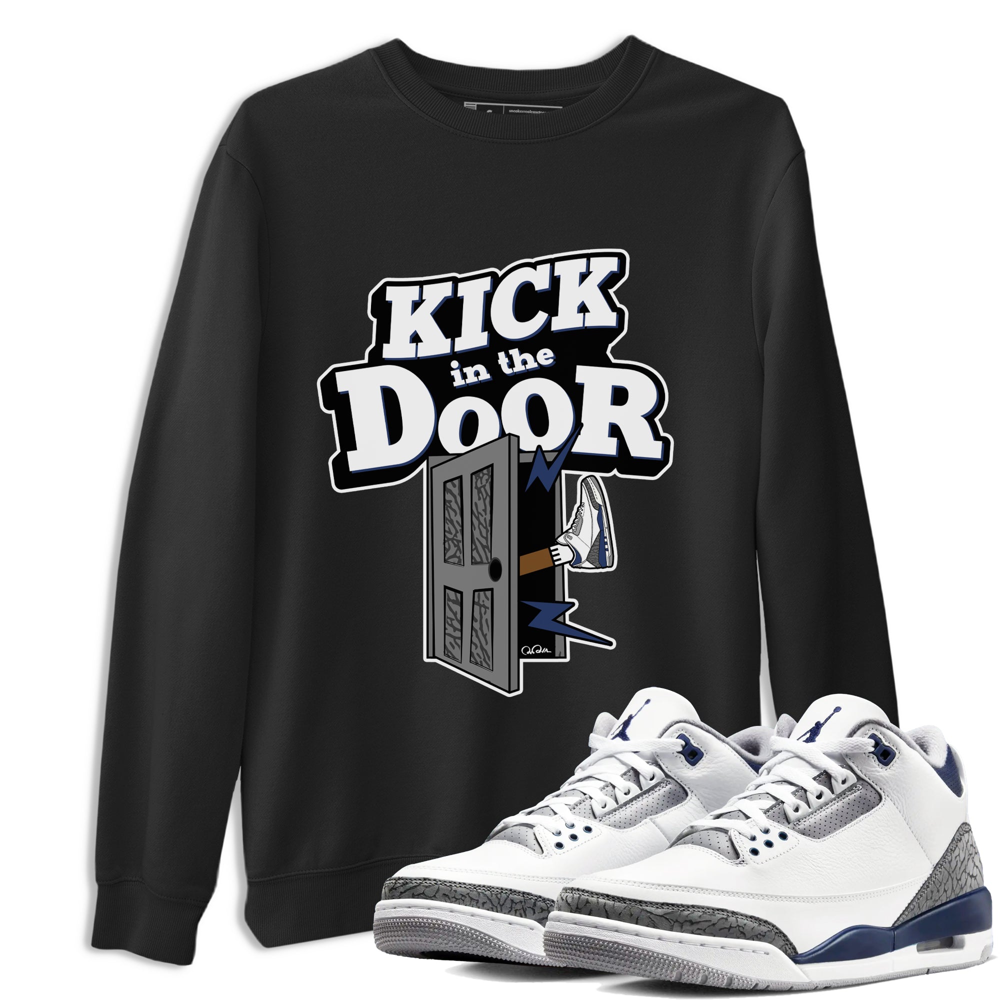 Kick In The Door snkmatch Tees - Air Jordan 3 Midnight Navy 2023