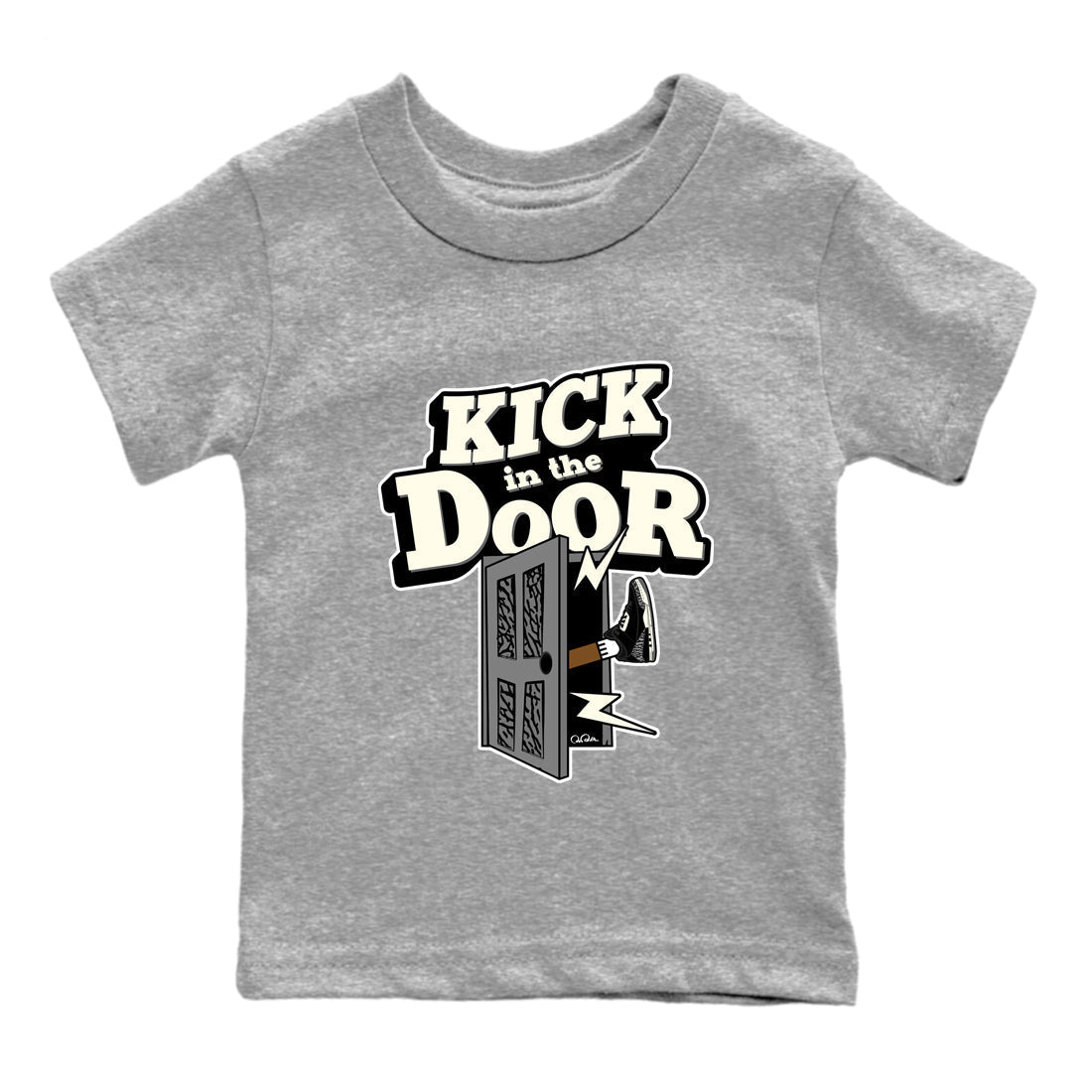 Kick In The Door snkmatch Tee Kids - Air Jordan 3 Off Noir