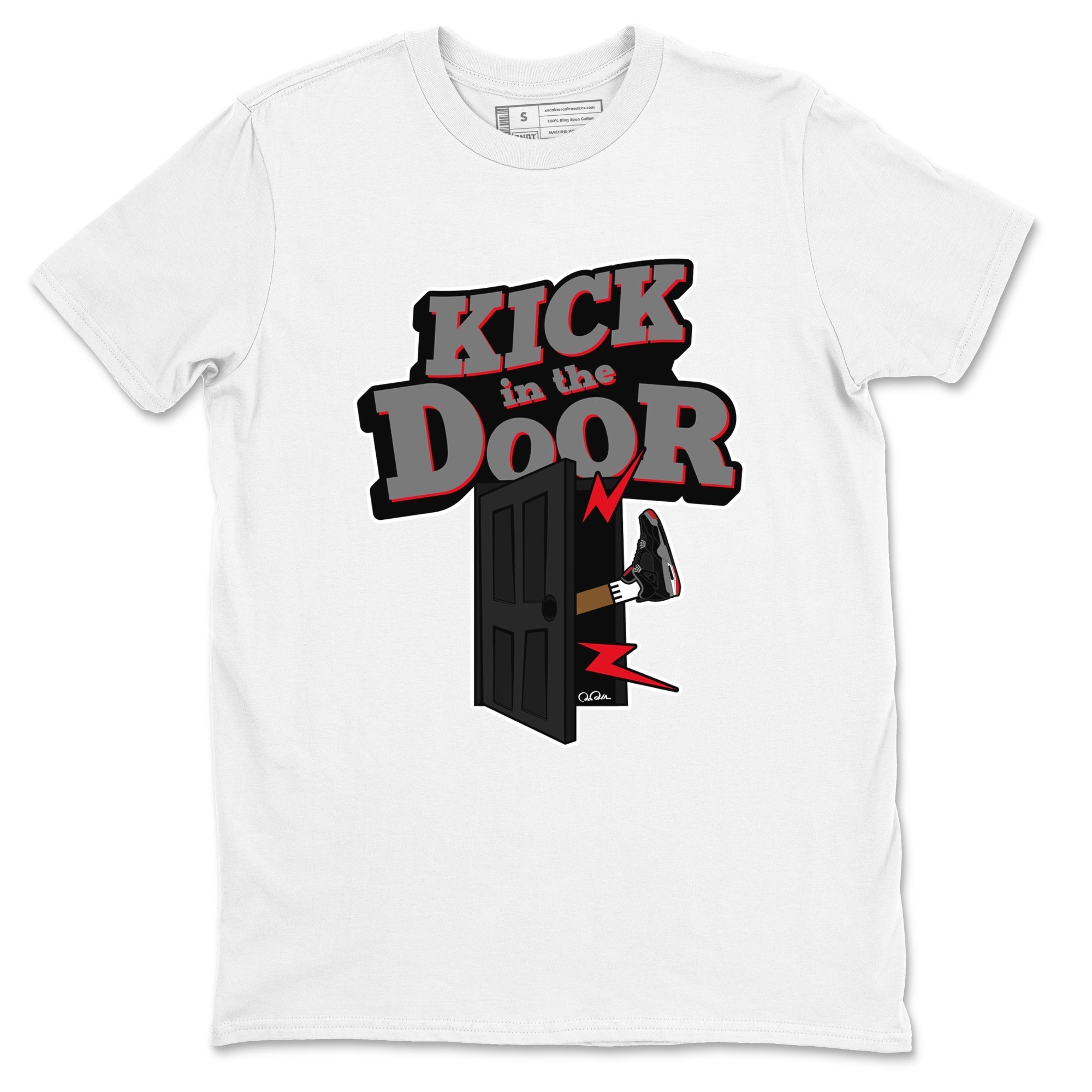 Kick In The Door snkmatch Tee - Air Jordan 4 Bred Reimagined