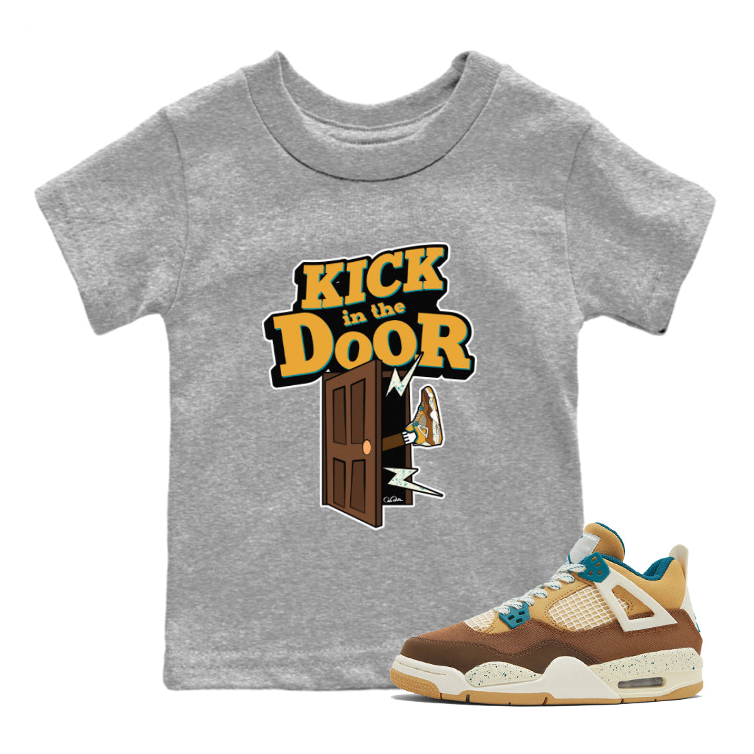 Kick In The Door snkmatch Tee Kids - Air Jordan 4 Cacao Wow