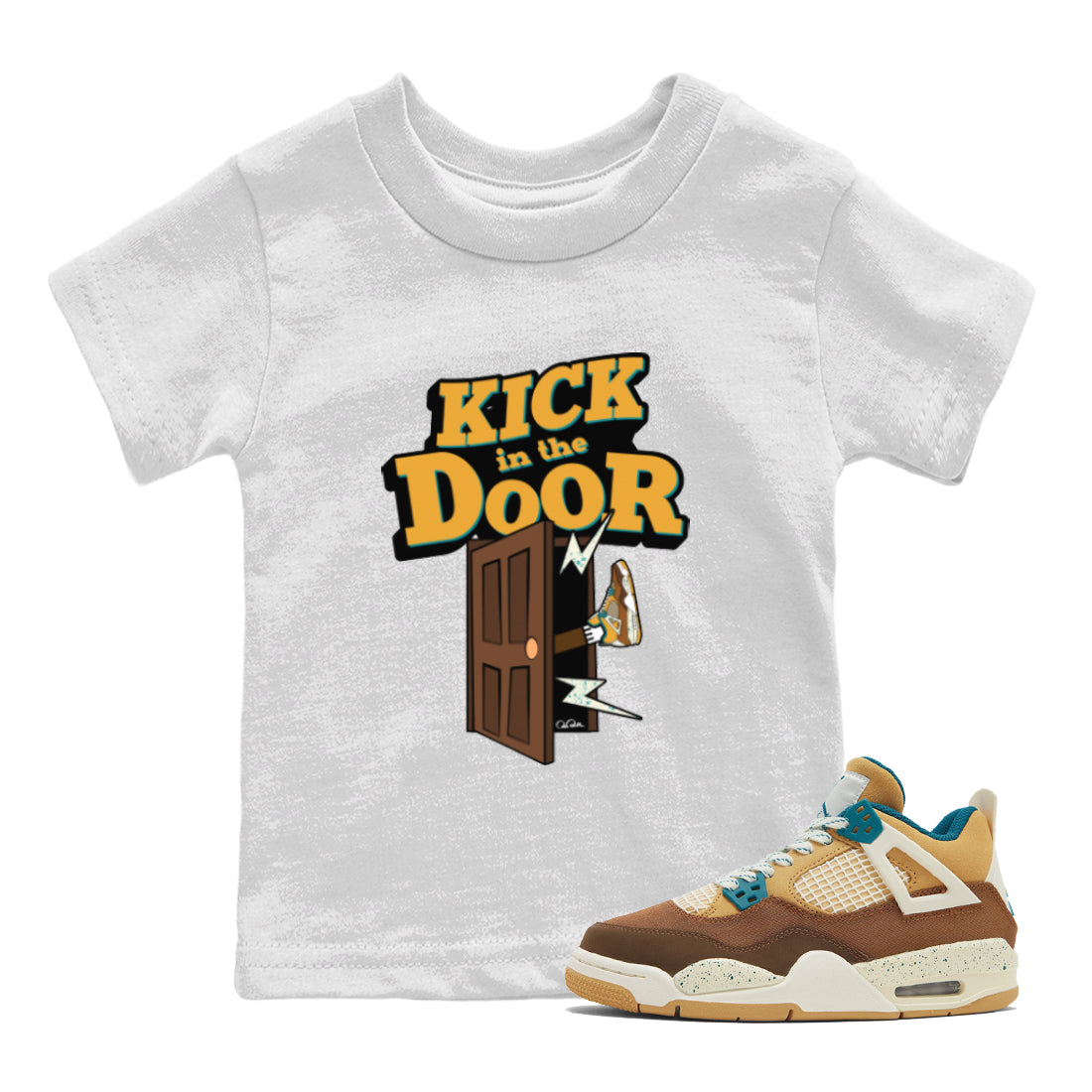 Kick In The Door snkmatch Tee Kids - Air Jordan 4 Cacao Wow