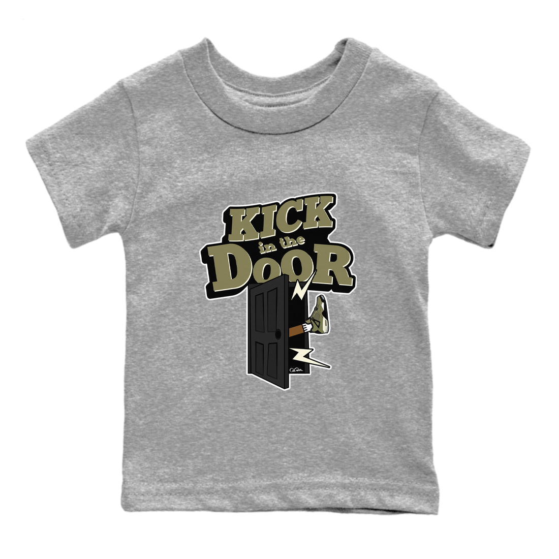 Kick In The Door snkmatch Tee Kids - Air Jordan 4 Medium Olive