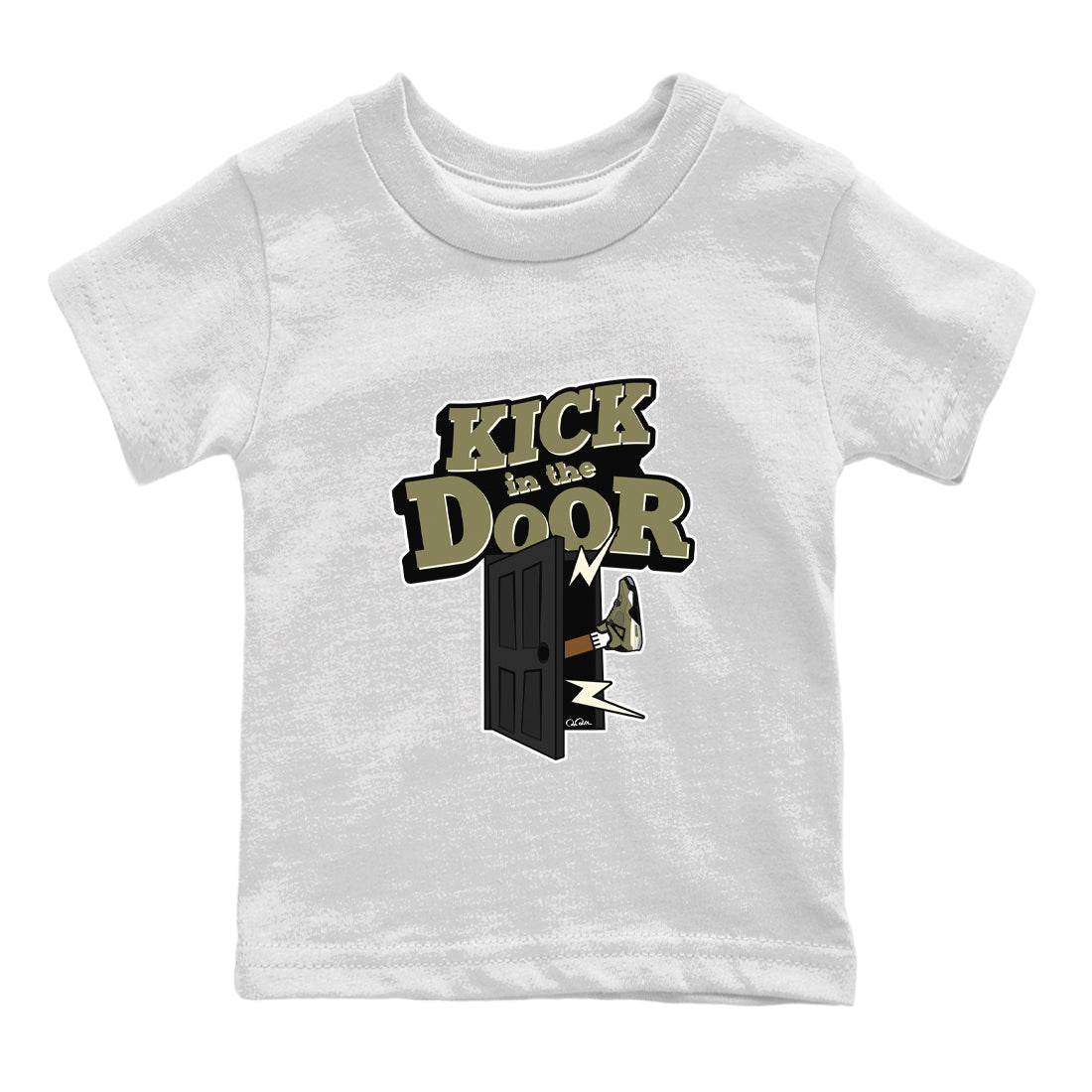 Kick In The Door snkmatch Tee Kids - Air Jordan 4 Medium Olive