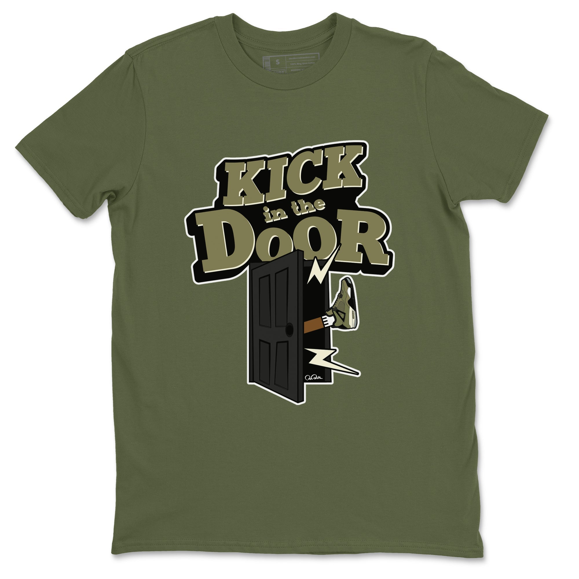 Kick In The Door snkmatch Tee - Air Jordan 4 Medium Olive
