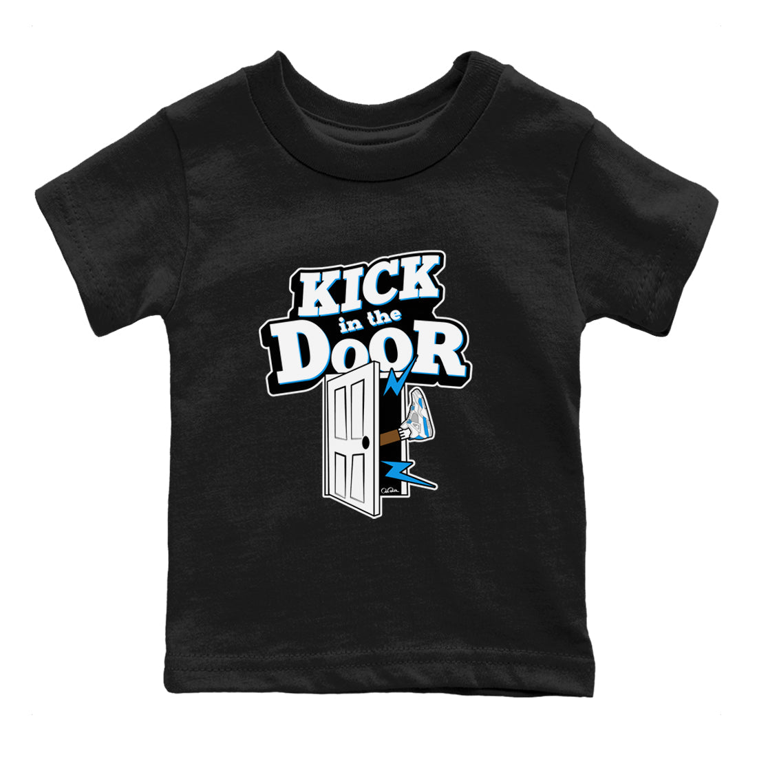 Kick In The Door snkmatch Tees Kids - Air Jordan 4 Military Blue