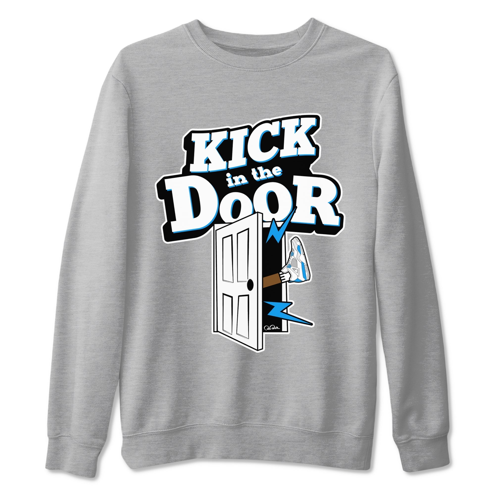 Kick In The Door snkmatch Tees - Air Jordan 4 Military Blue