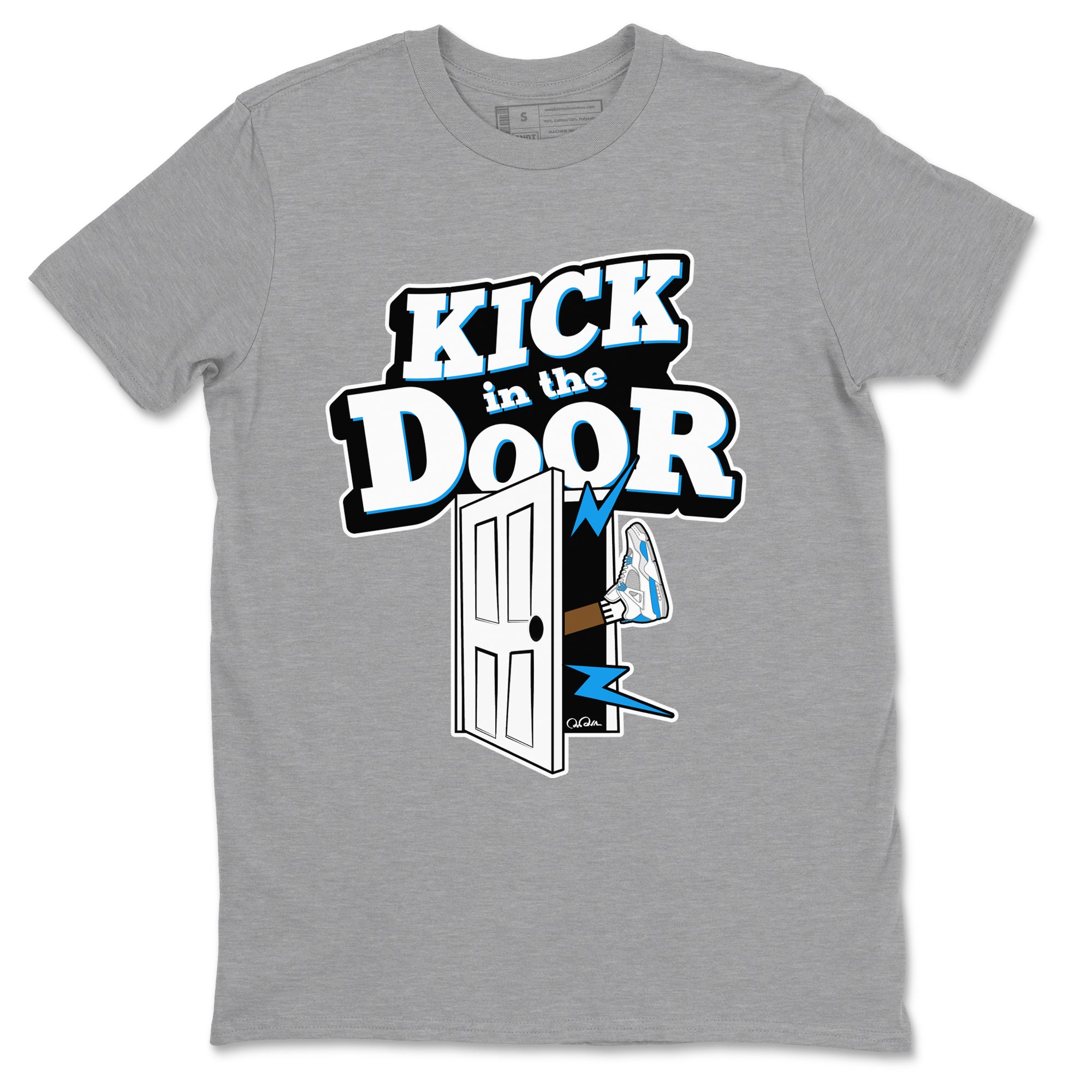 Kick In The Door snkmatch Tees - Air Jordan 4 Military Blue