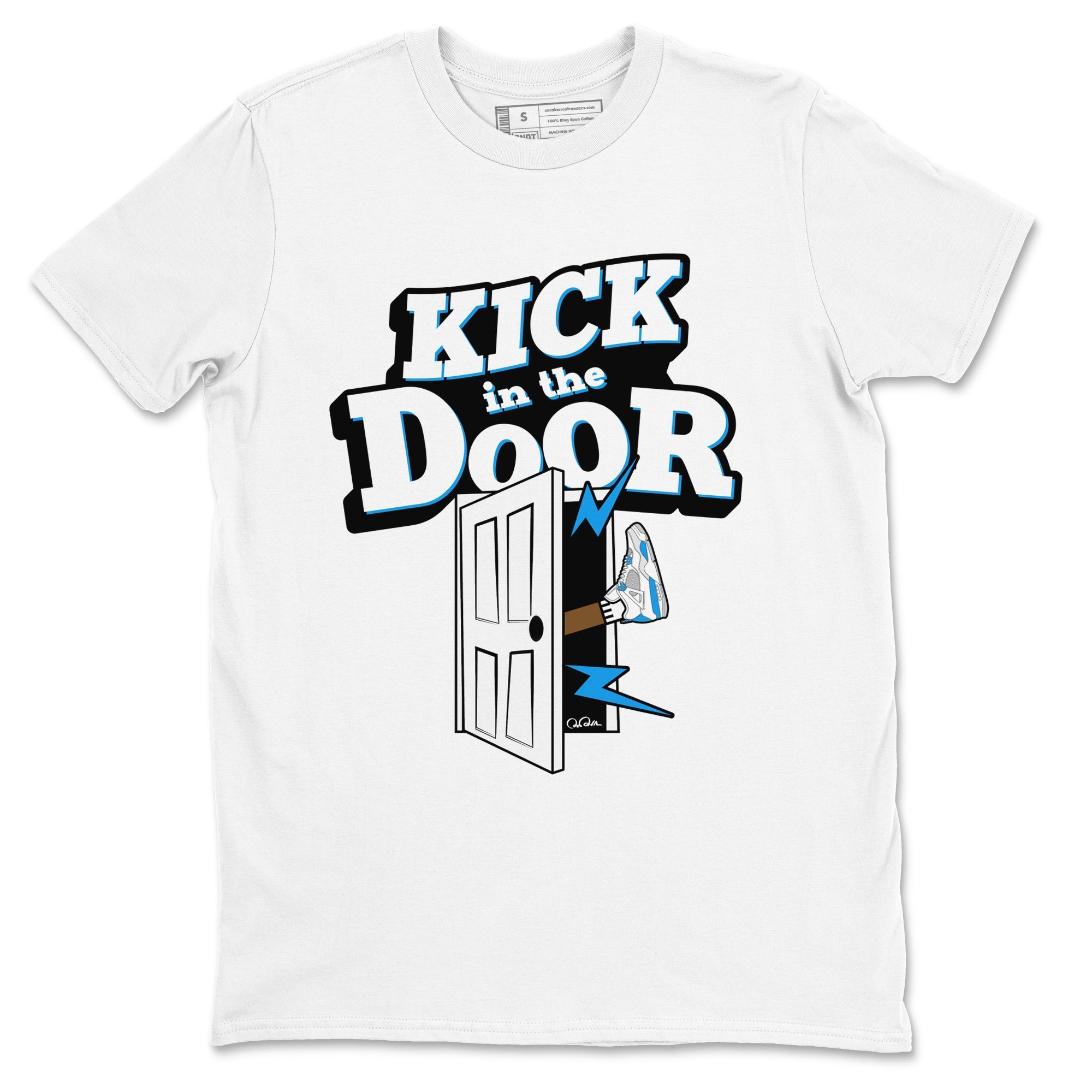 Kick In The Door snkmatch Tees - Air Jordan 4 Military Blue