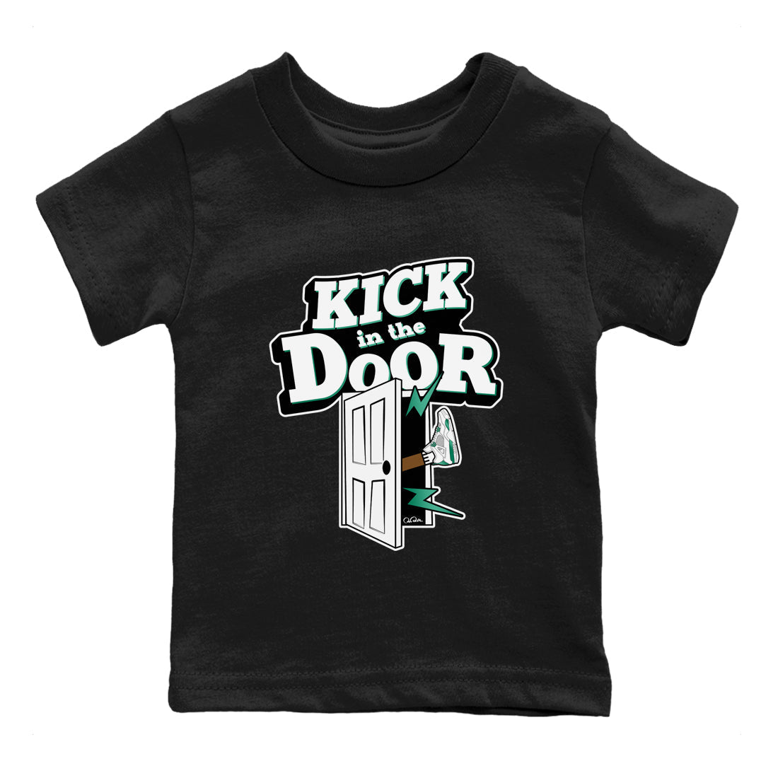 Kick In The Door snkmatch Tees Kids - Air Jordan 4 Oxidized Green
