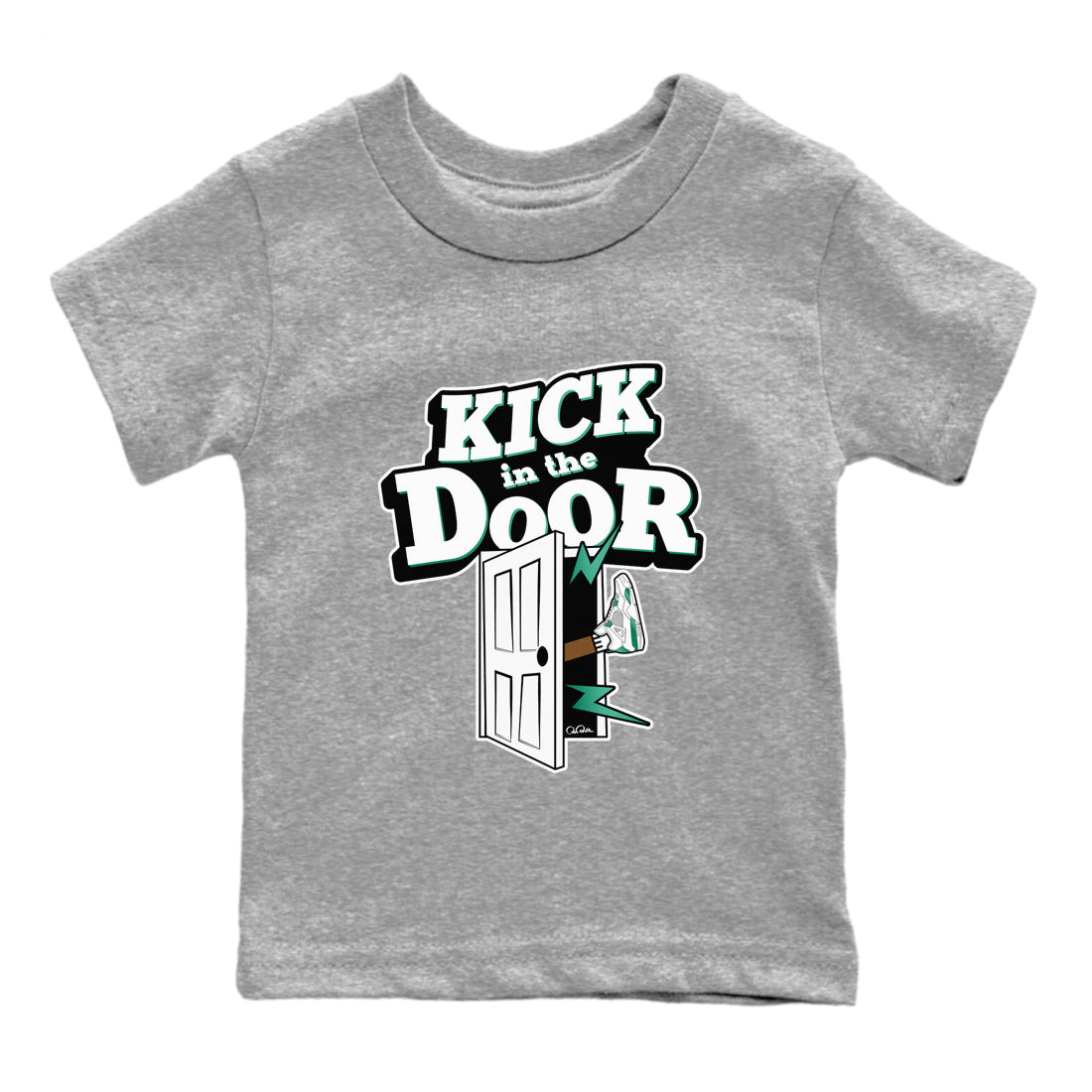 Kick In The Door snkmatch Tees Kids - Air Jordan 4 Oxidized Green