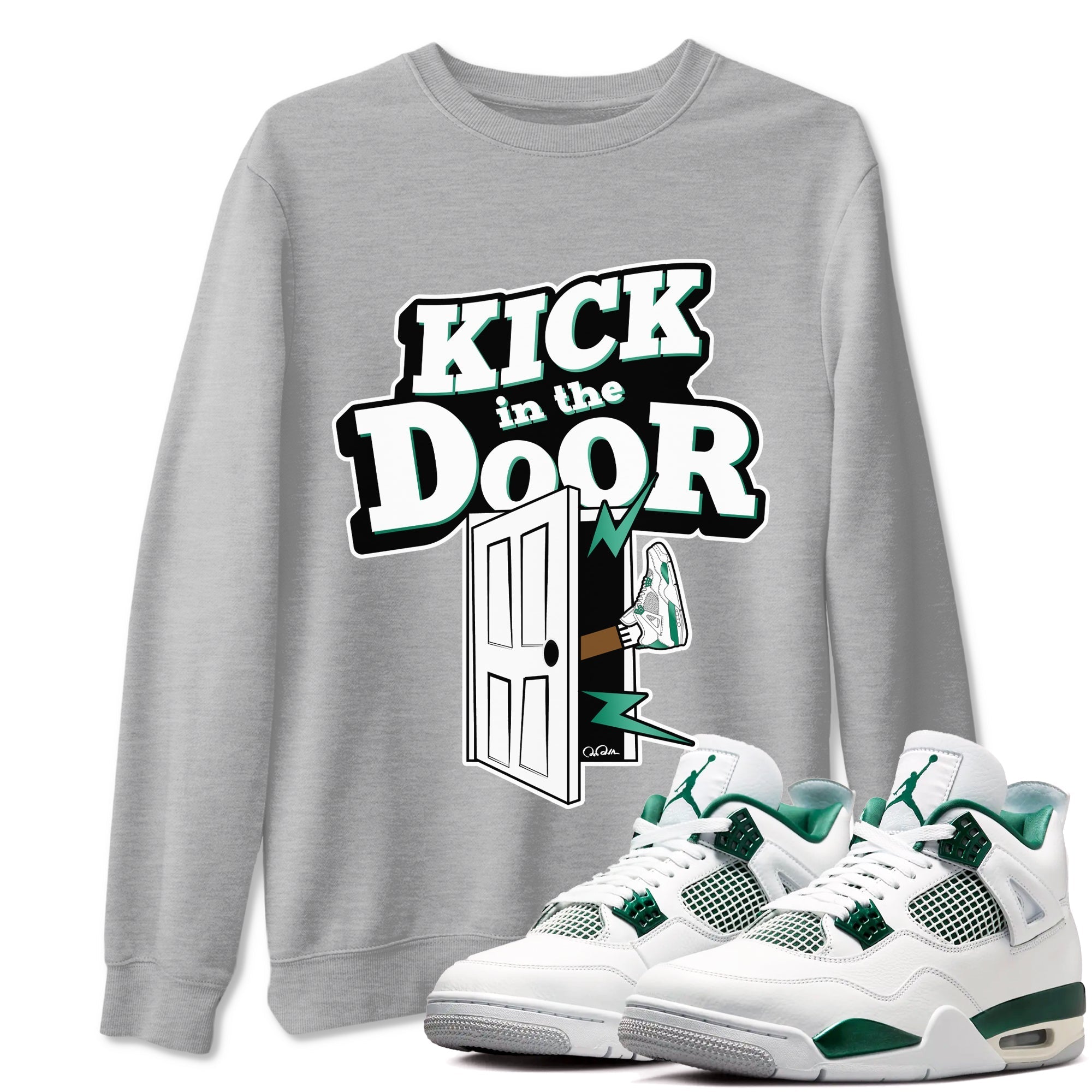 Kick In The Door snkmatch Tees - Air Jordan 4 Oxidized Green
