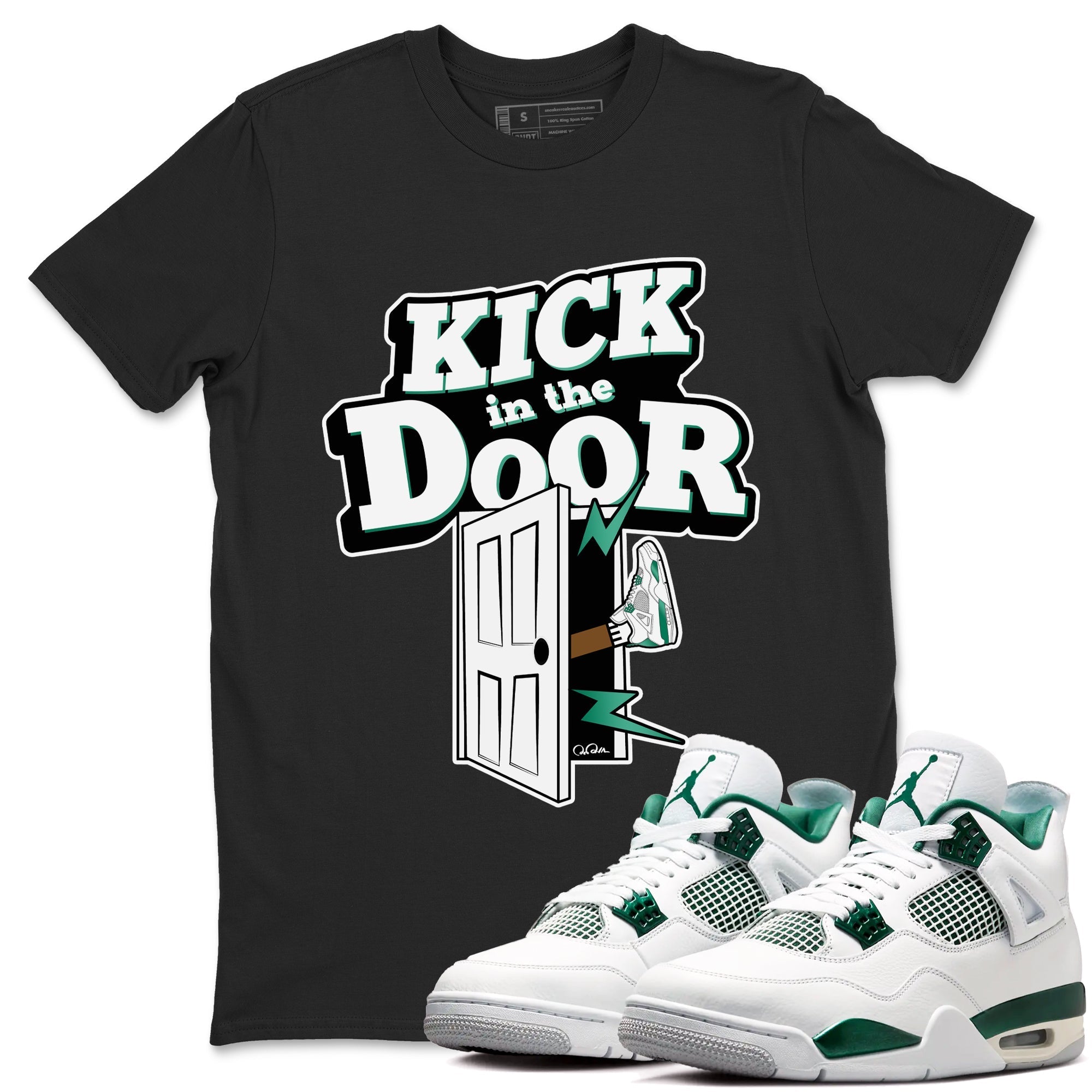 Kick In The Door snkmatch Tees - Air Jordan 4 Oxidized Green