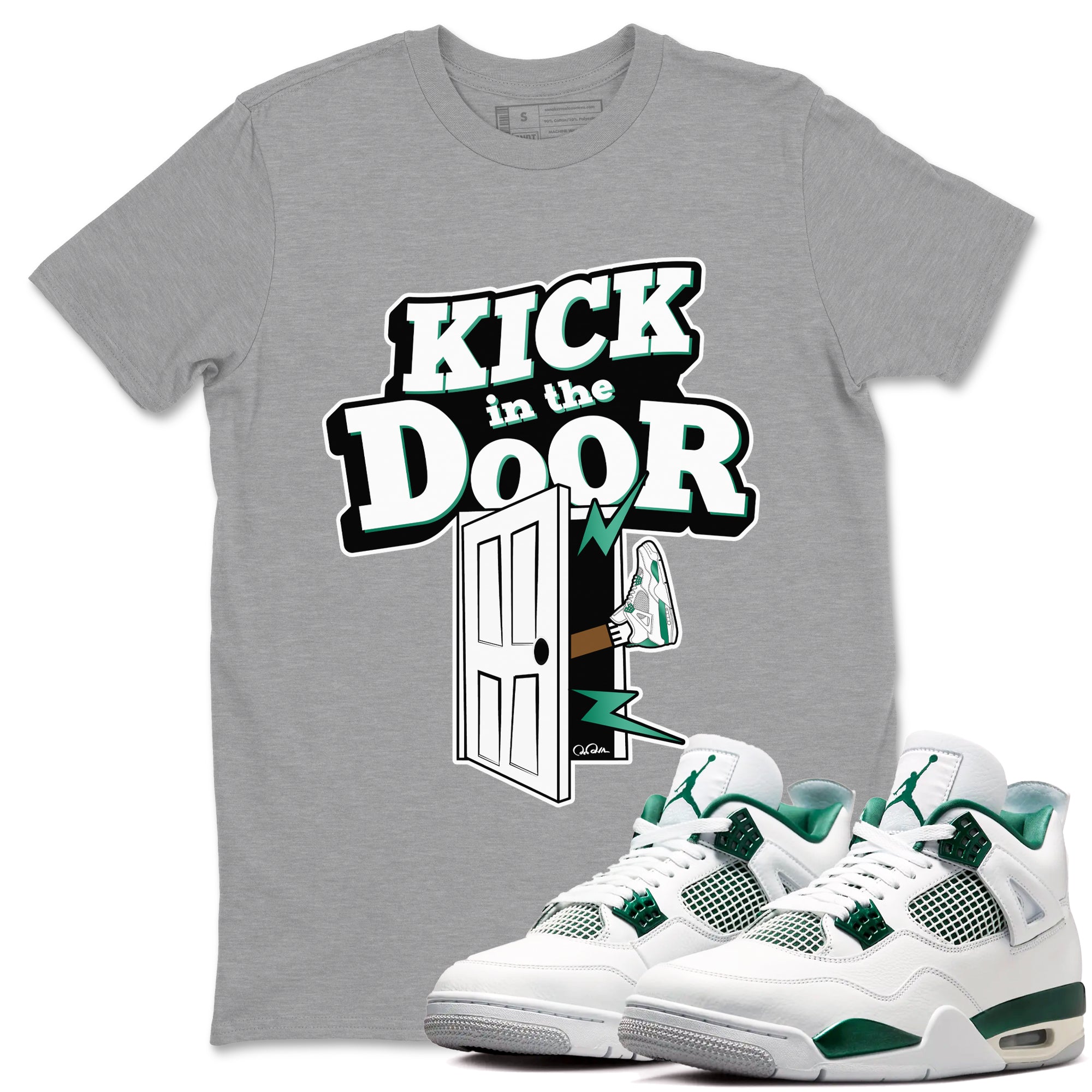 Kick In The Door snkmatch Tees - Air Jordan 4 Oxidized Green