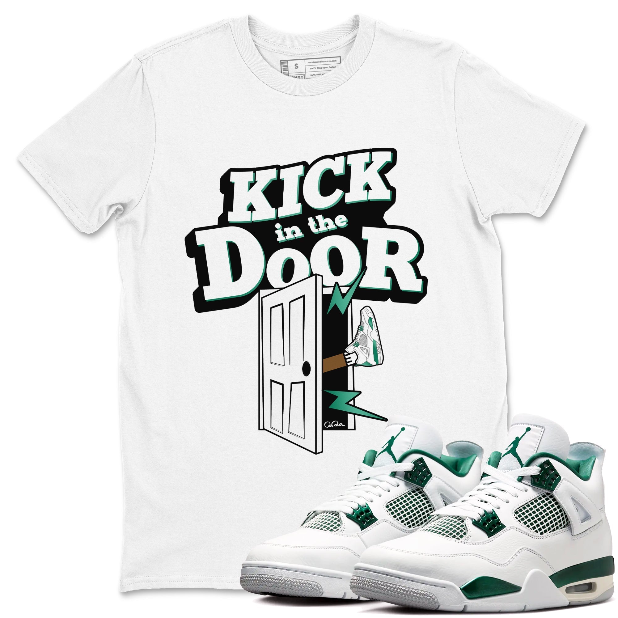 Kick In The Door snkmatch Tees - Air Jordan 4 Oxidized Green