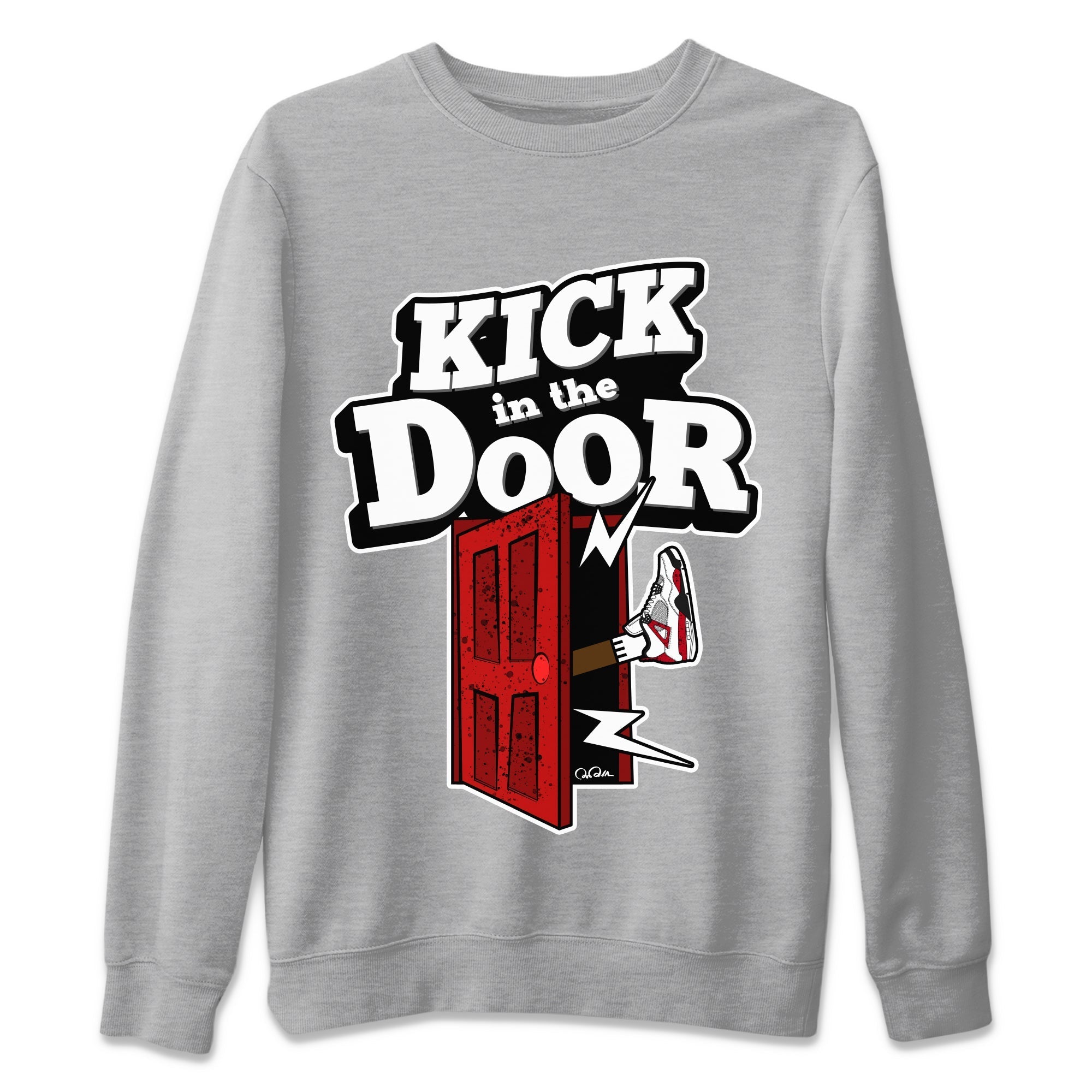 Kick In The Door Unisex Tops - Air Jordan 4 Red Cement
