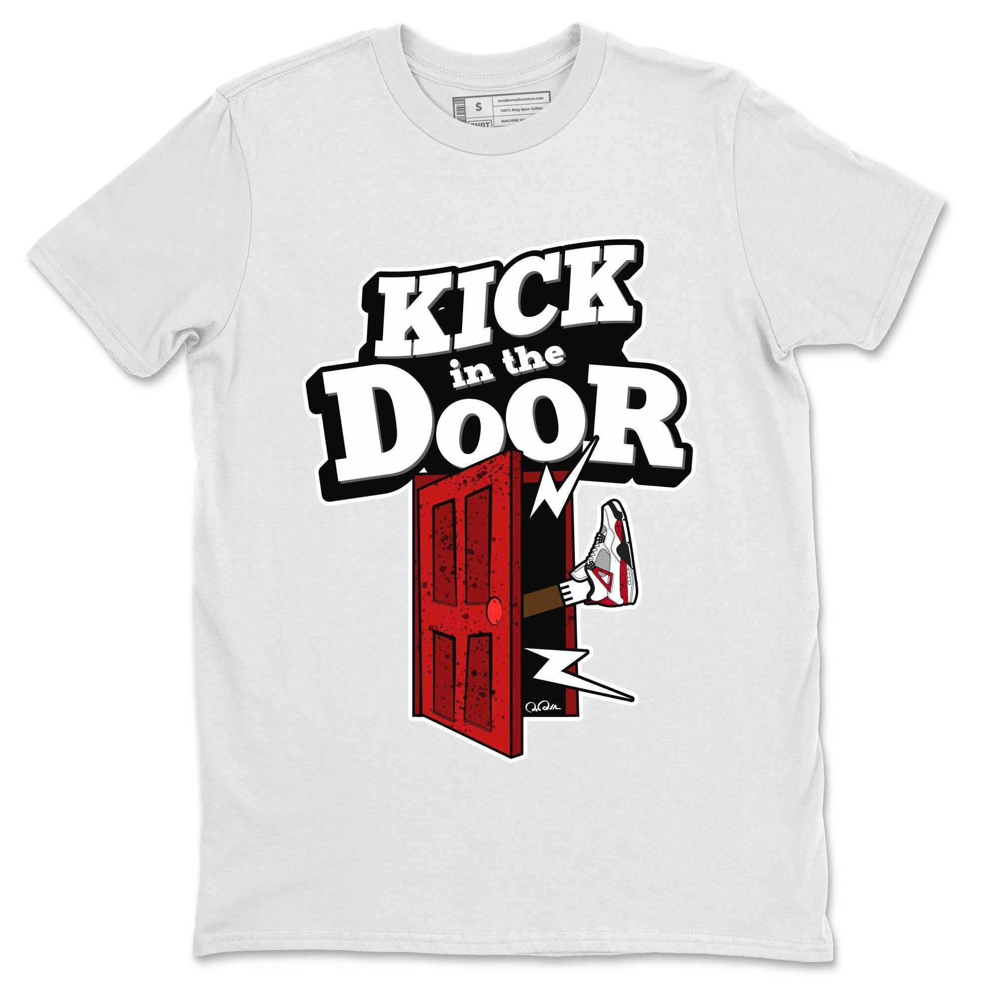 Kick In The Door Unisex Tops - Air Jordan 4 Red Cement