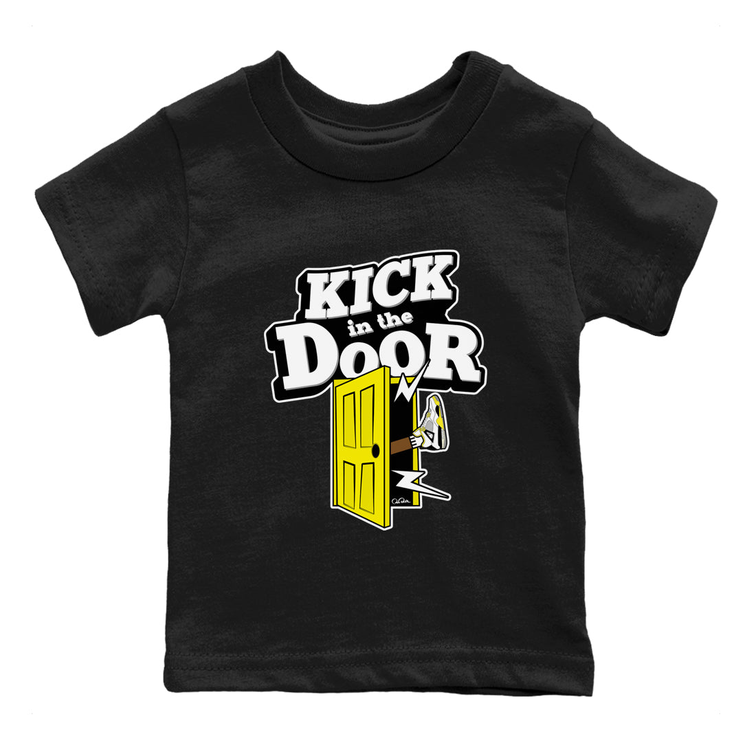 Kick In The Door snkmatch Tees Kids - Air Jordan 4 Vivid Sulfur