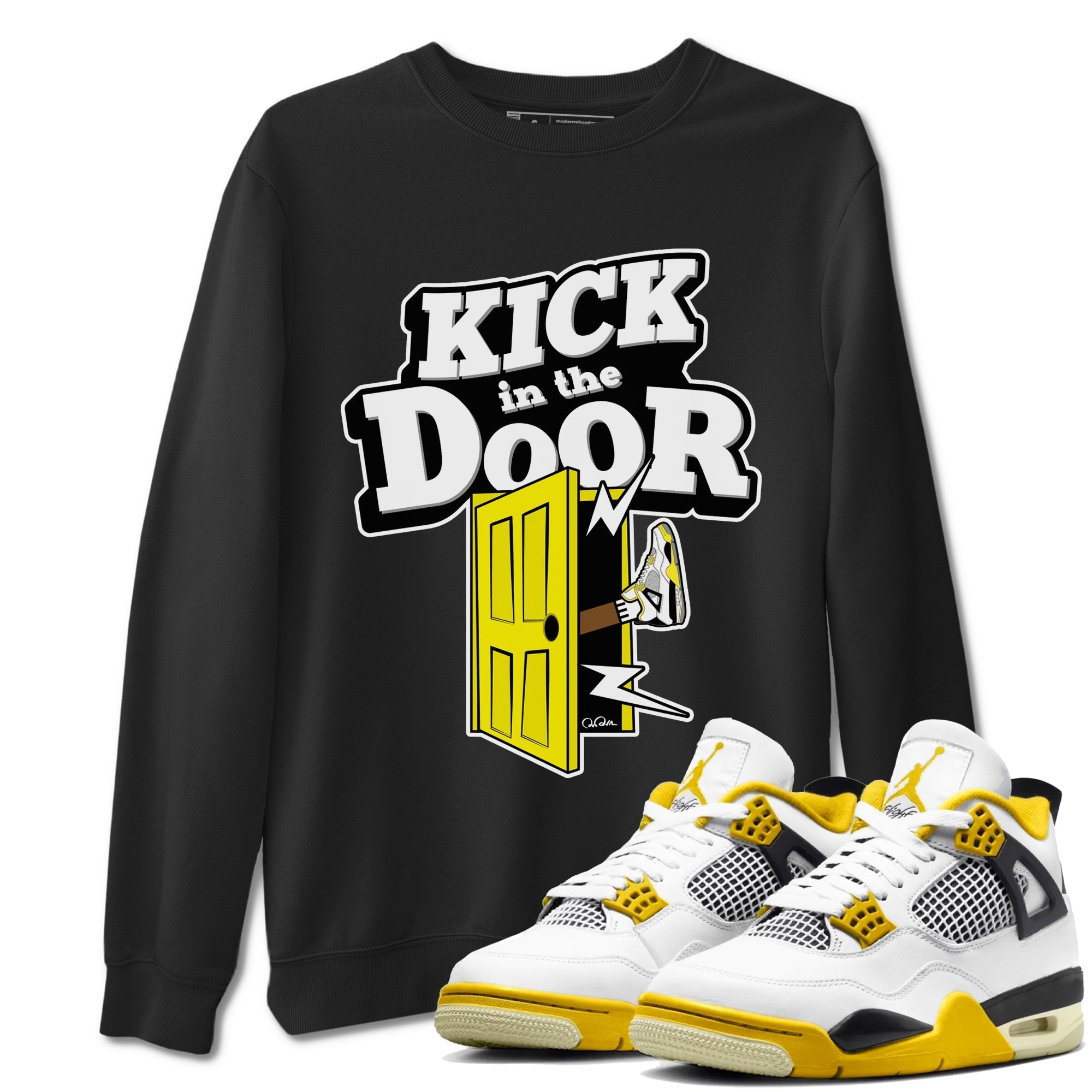 Kick In The Door snkmatch Tees - Air Jordan 4 Vivid Sulfur